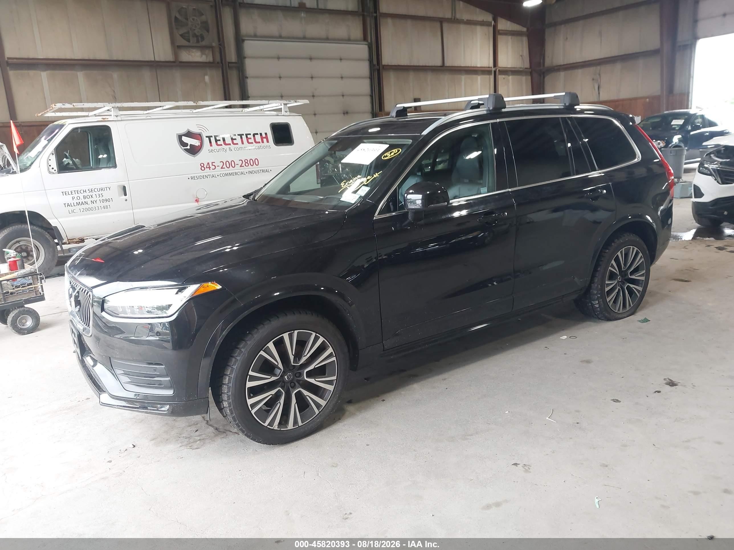 2020 Volvo Xc90 T5 Momentum 7 Passenger Black vin: YV4102PK5L1537093