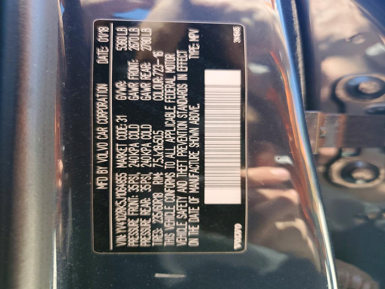 2018 Volvo Xc60 T5 Momentum Синий vin: YV4102RK5J1064855