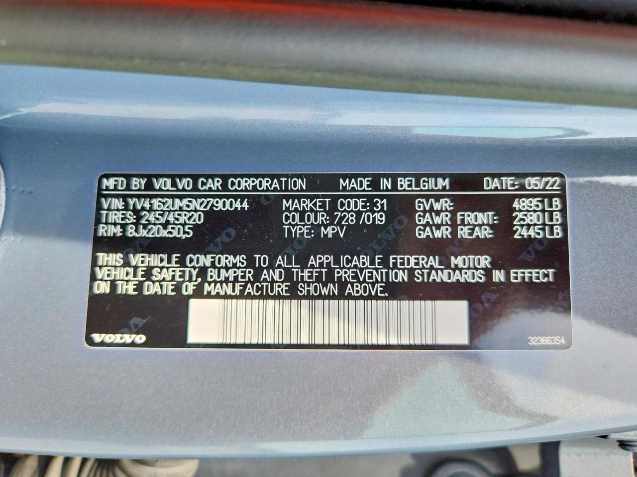 2022 Volvo Xc40 T5 R-design Gray vin: YV4162UM5N2790044