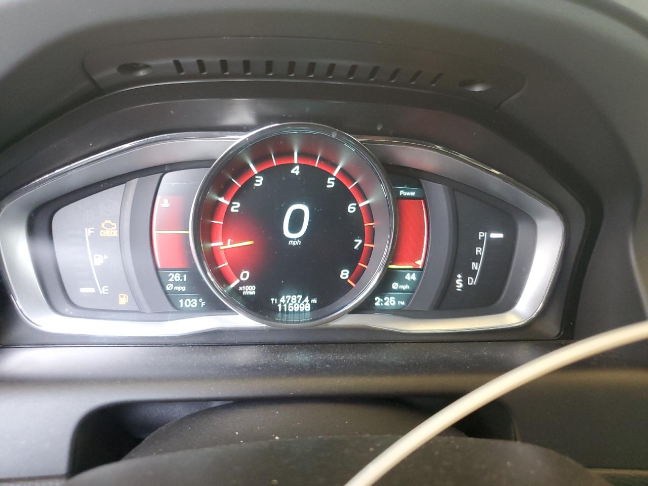 2015 Volvo Xc60 T5 Premier Угольный vin: YV426MDB6F2588359 Damage: Warning Light - Engine, On, Unacceptable