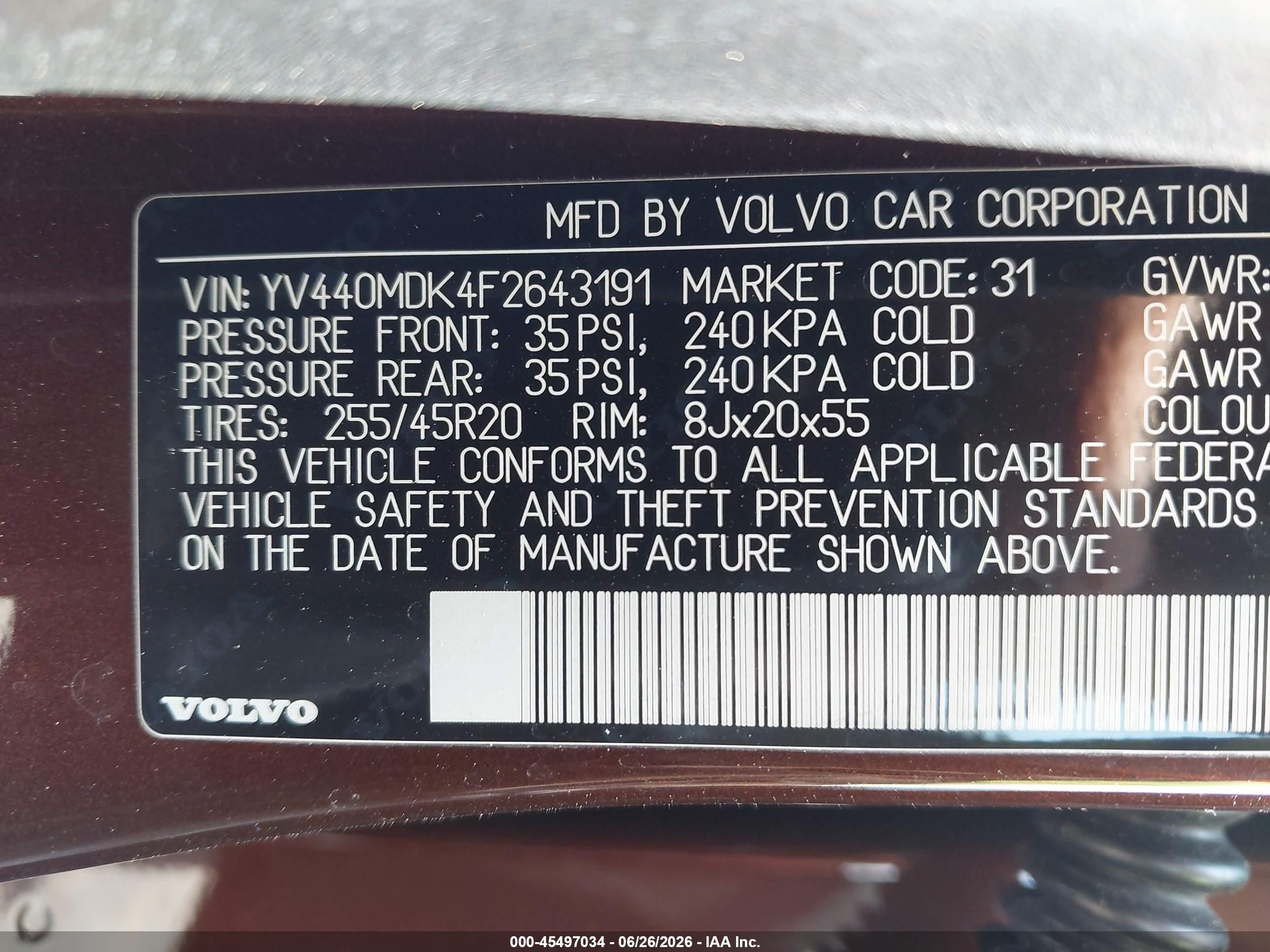 2015 Volvo Xc60 T5 Premier Brown vin: YV440MDK4F2643191