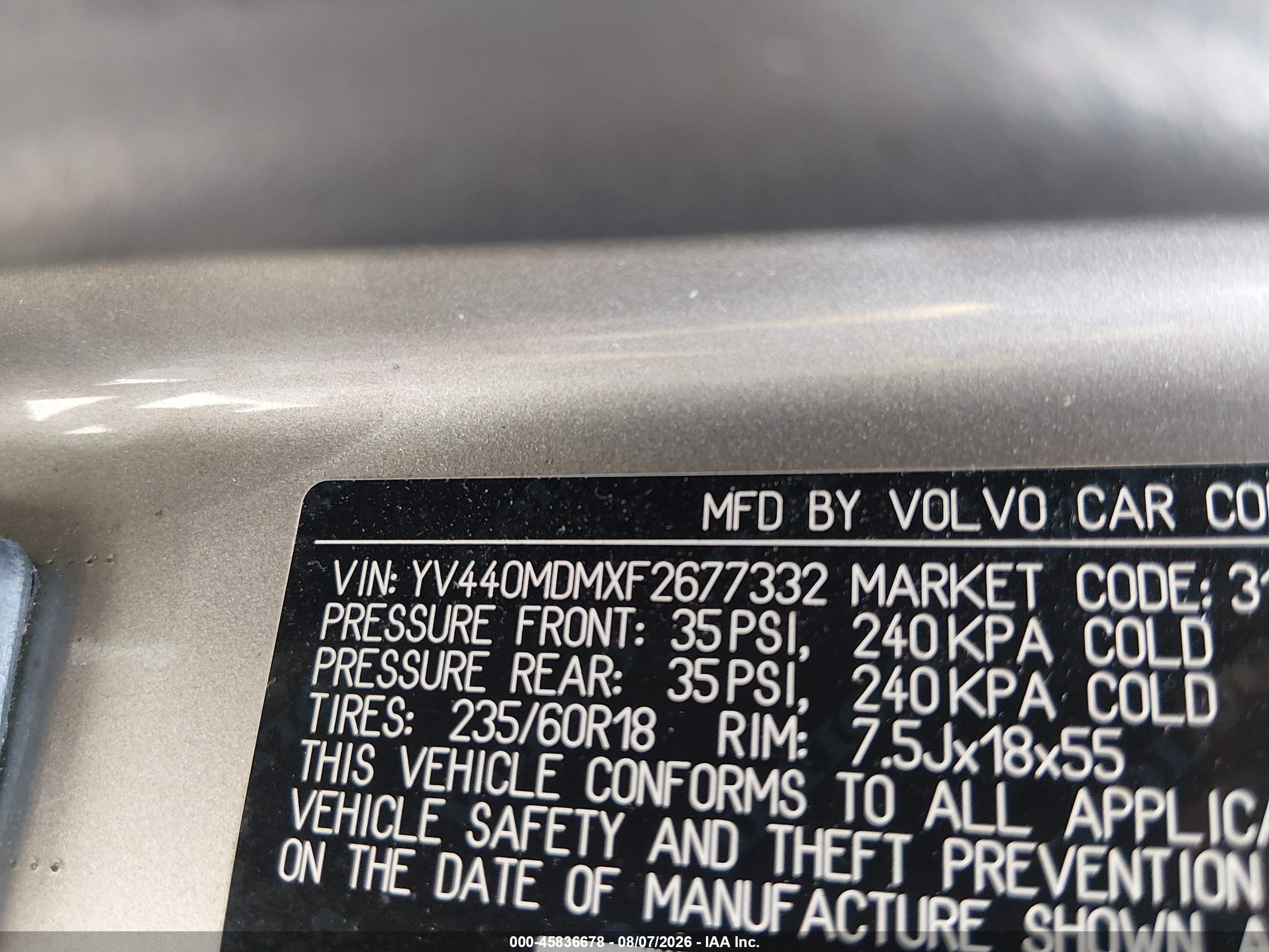 2015 Volvo Xc60 T5 Platinum Gray vin: YV440MDMXF2677332
