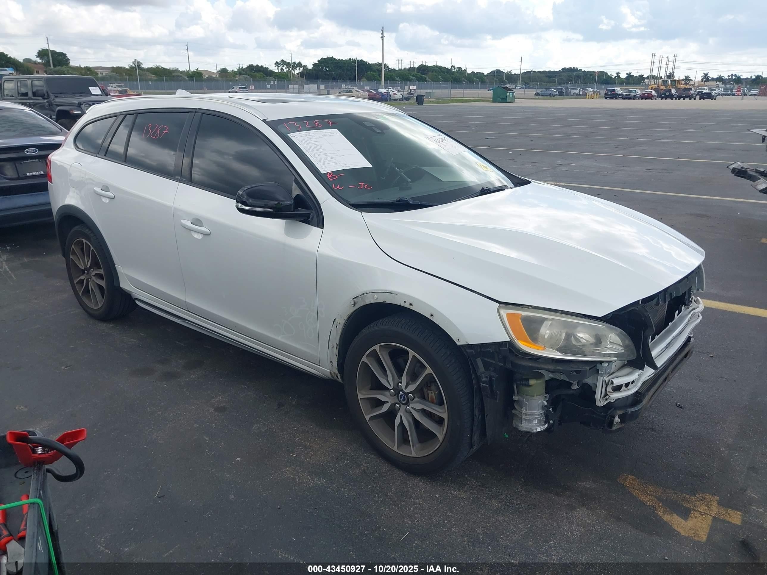 2015 Volvo V60 Cross Country T5 White vin: YV4612HK0F1001643