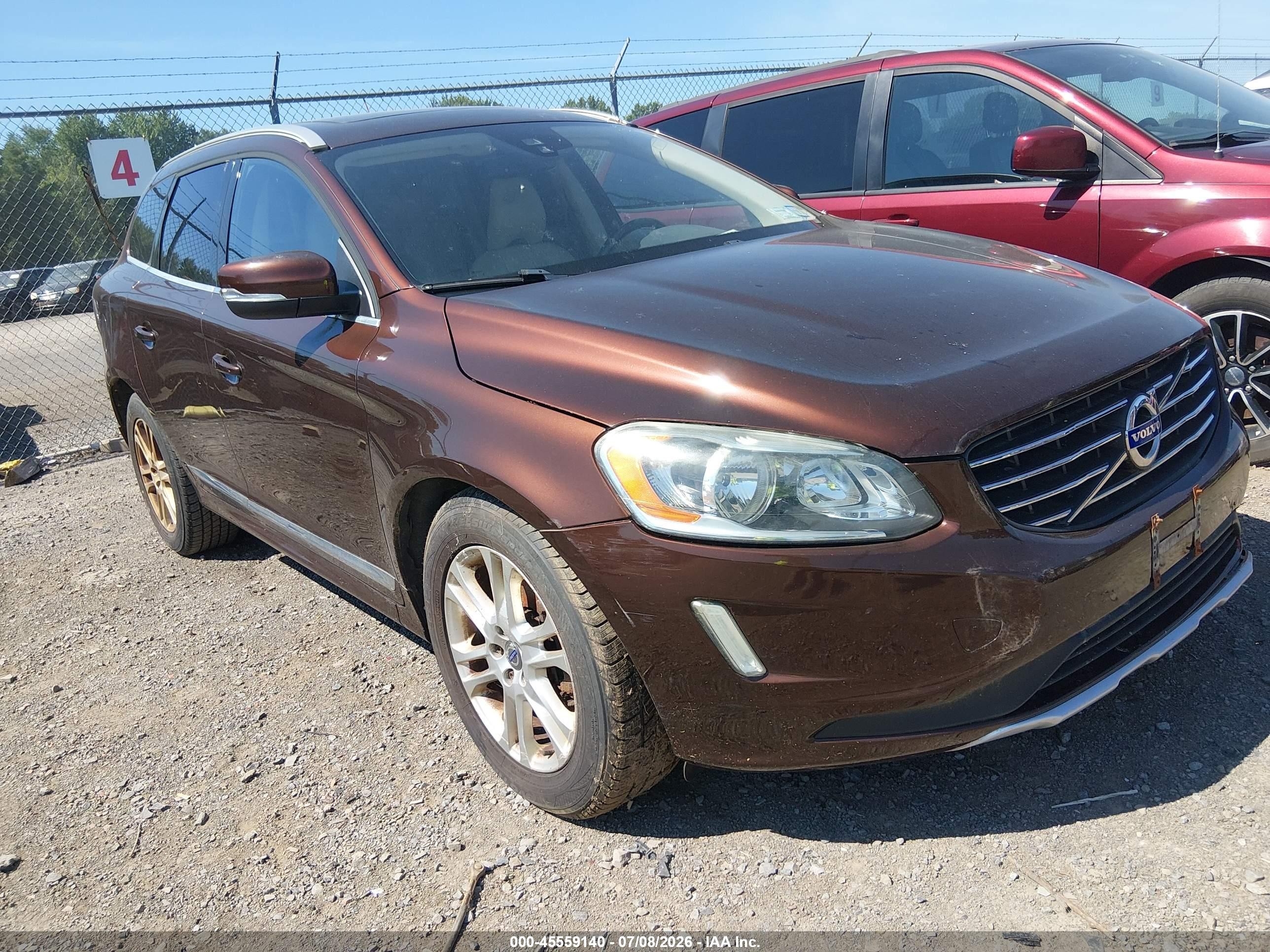 2015 Volvo Xc60 T5/t5 Premier Brown vin: YV4612RK7F2739447