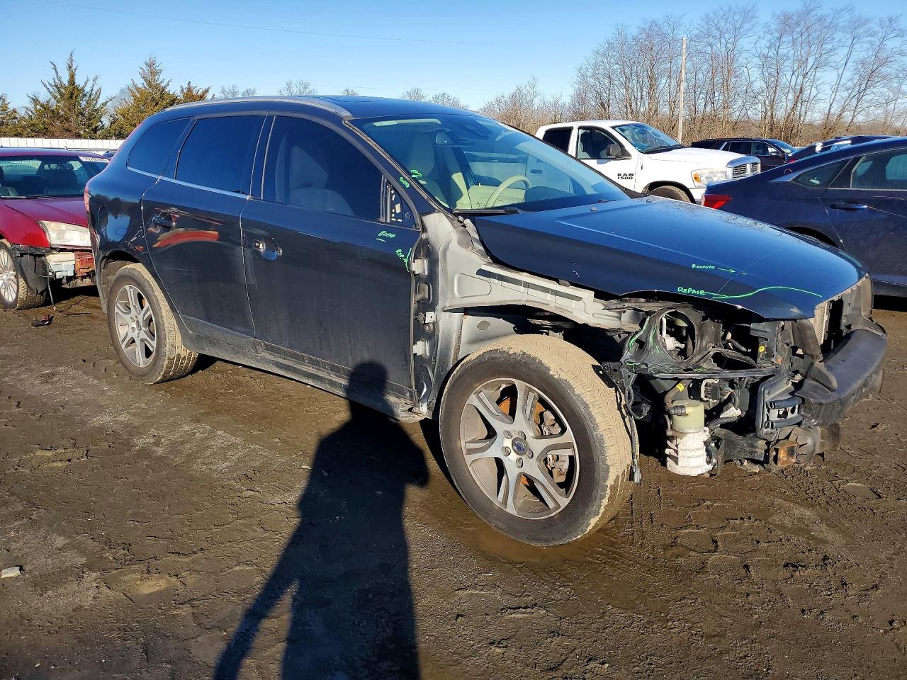 2013 Volvo Xc60 T6 Gray vin: YV4902DZ0D2416746