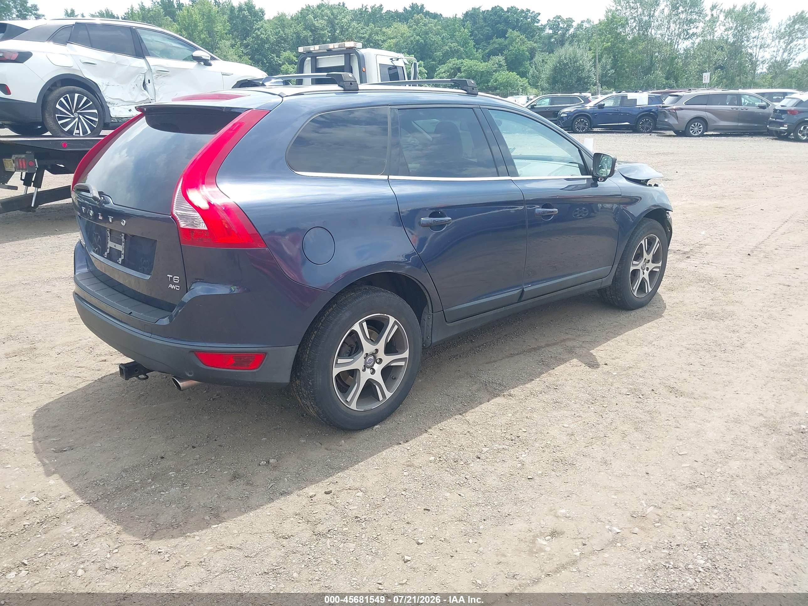 2012 Volvo Xc60 T6 Platinum Dark Blue vin: YV4902DZ1C2289309