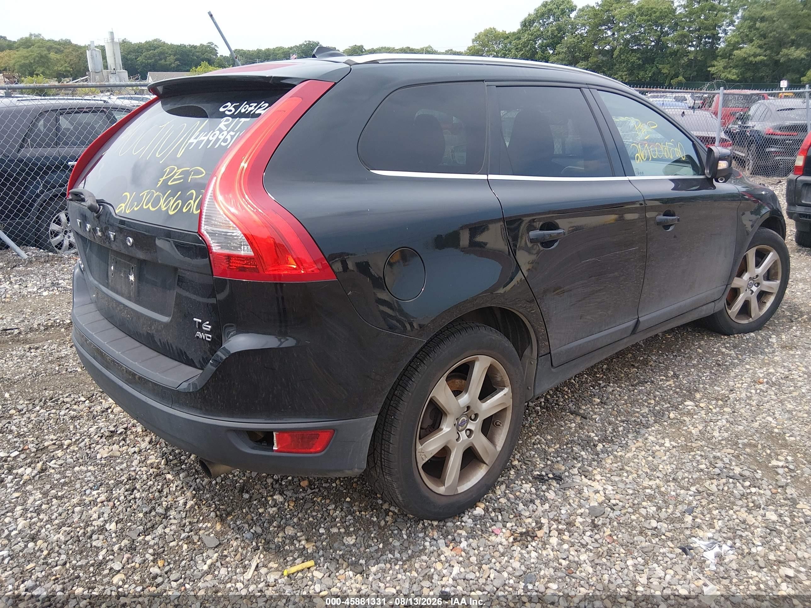 2013 Volvo Xc60 T6 Black vin: YV4902DZ2D2368828