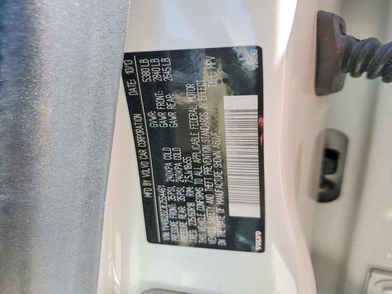 2014 Volvo Xc60 T6 White vin: YV4902DZ3E2554461