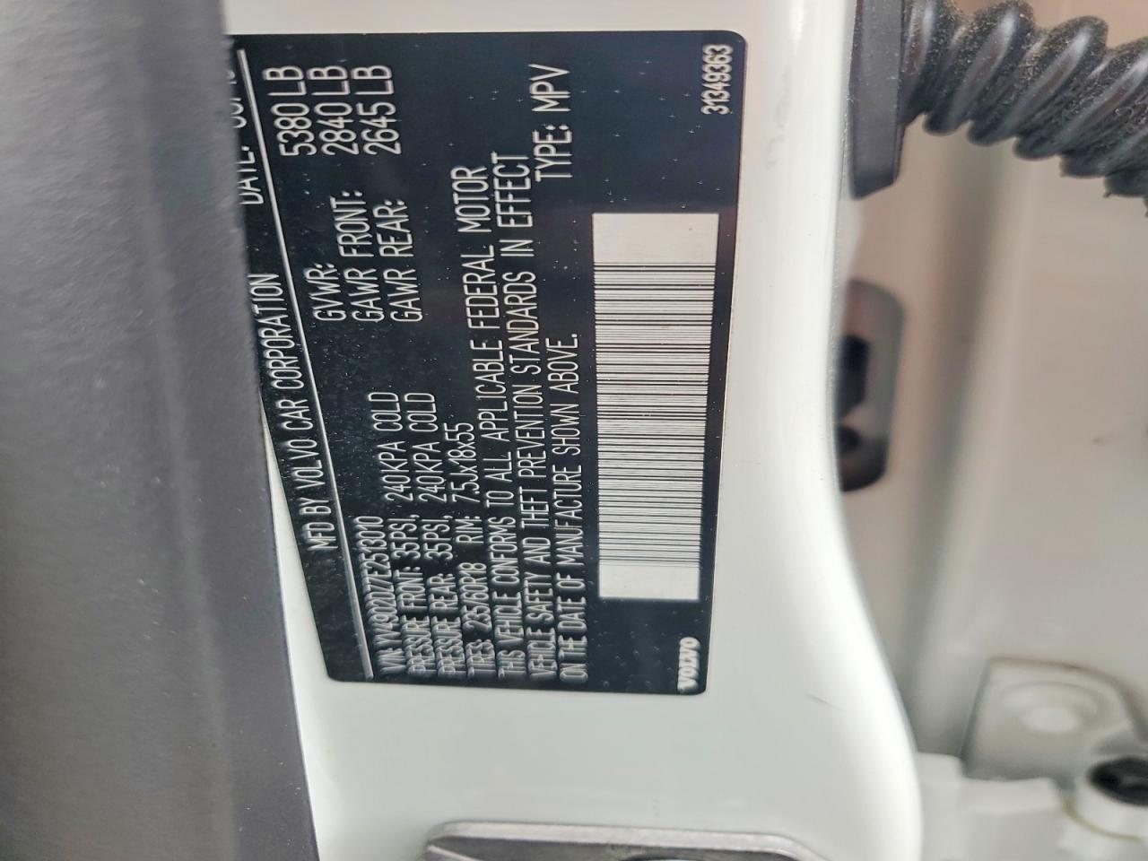 2014 Volvo Xc60 T6 White vin: YV4902DZ7E2513010