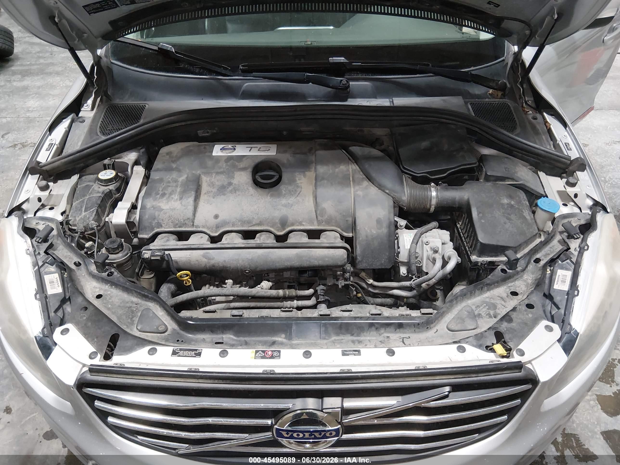 2014 Volvo Xc60 3.0l Premier Plus Silver vin: YV4902DZ8E2503196