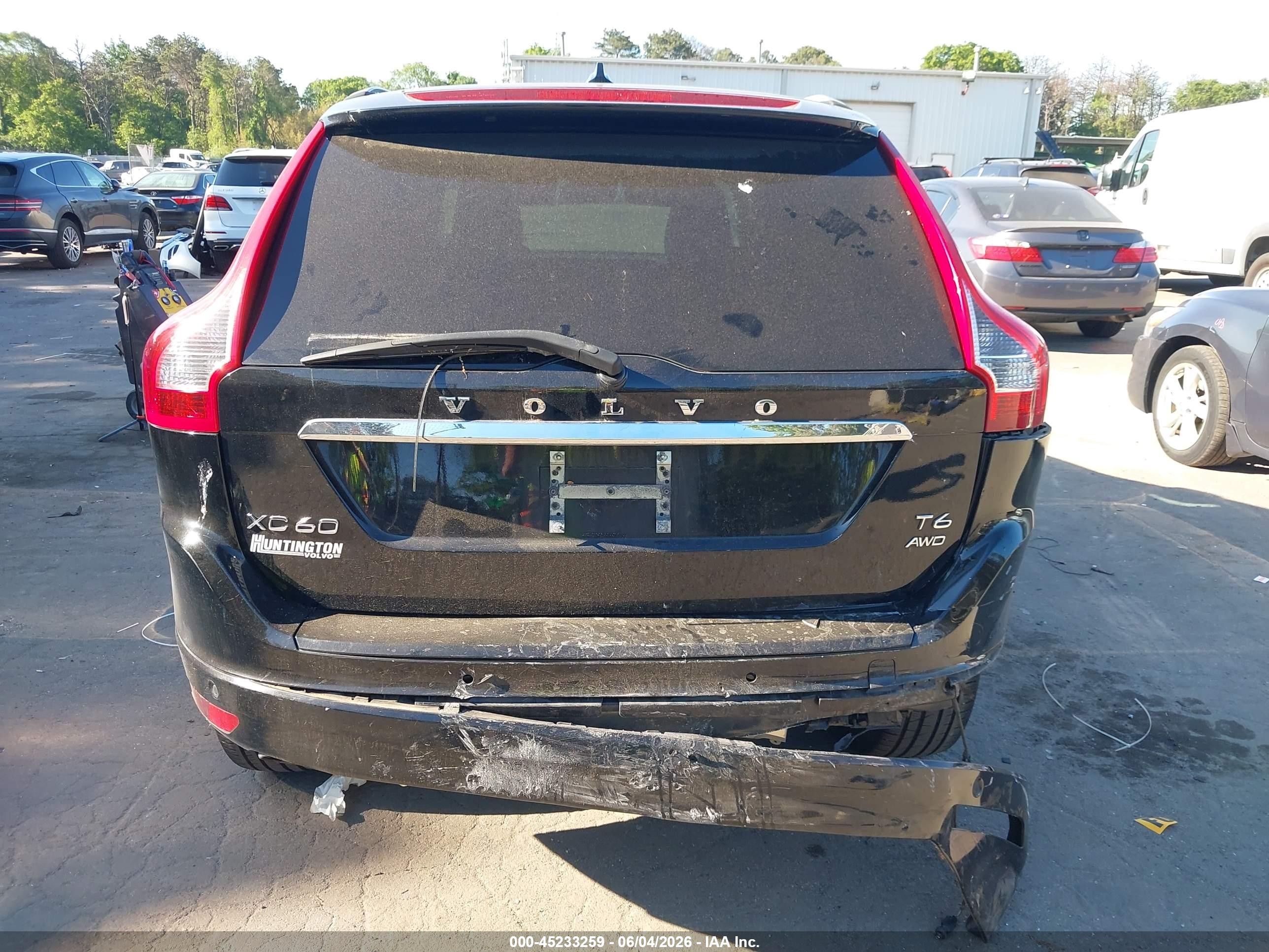 2015 Volvo Xc60 T6 Black vin: YV4902RK6F2664496