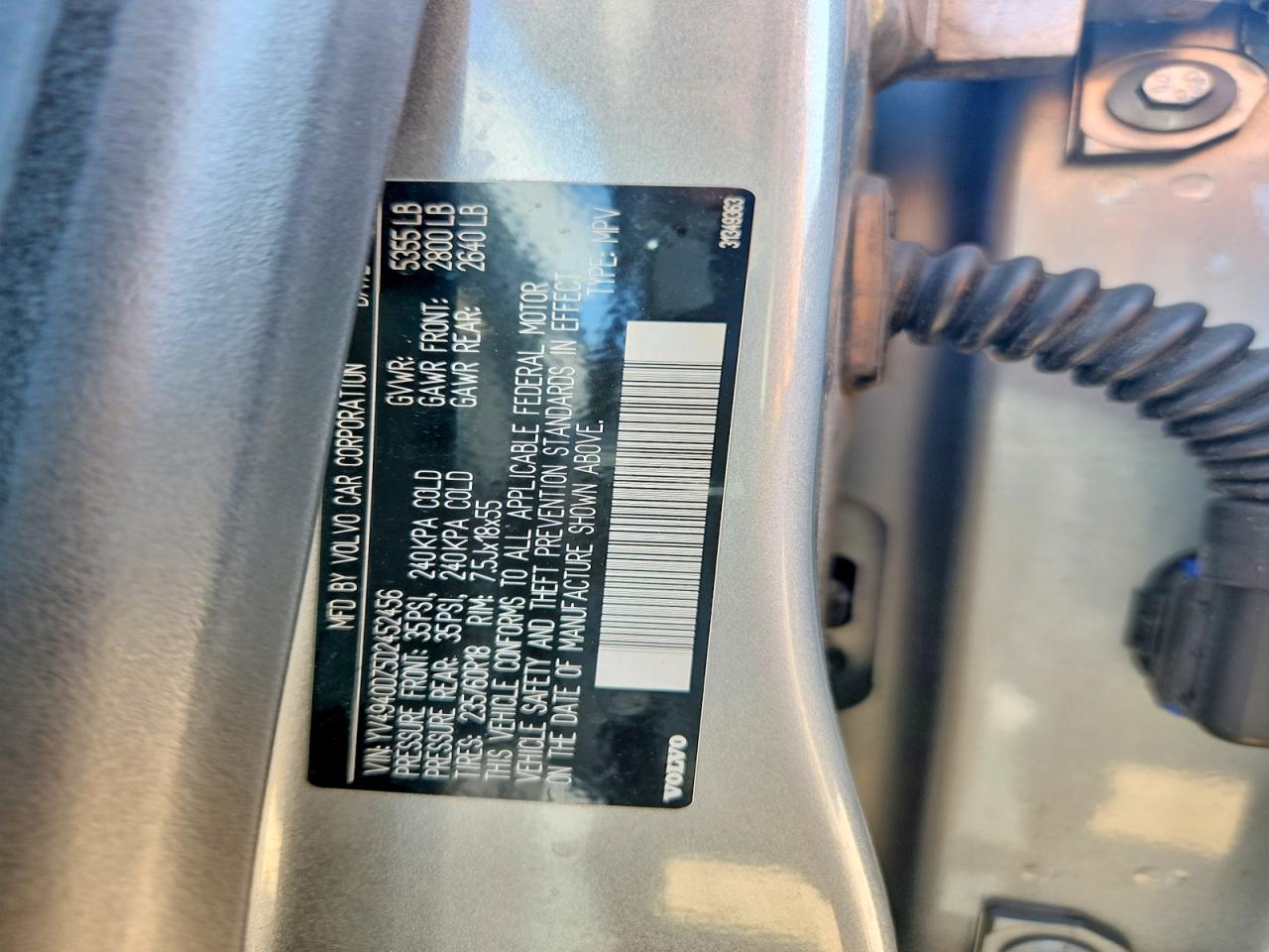 2013 Volvo Xc60 3.2 Silver vin: YV4940DZ5D2452456