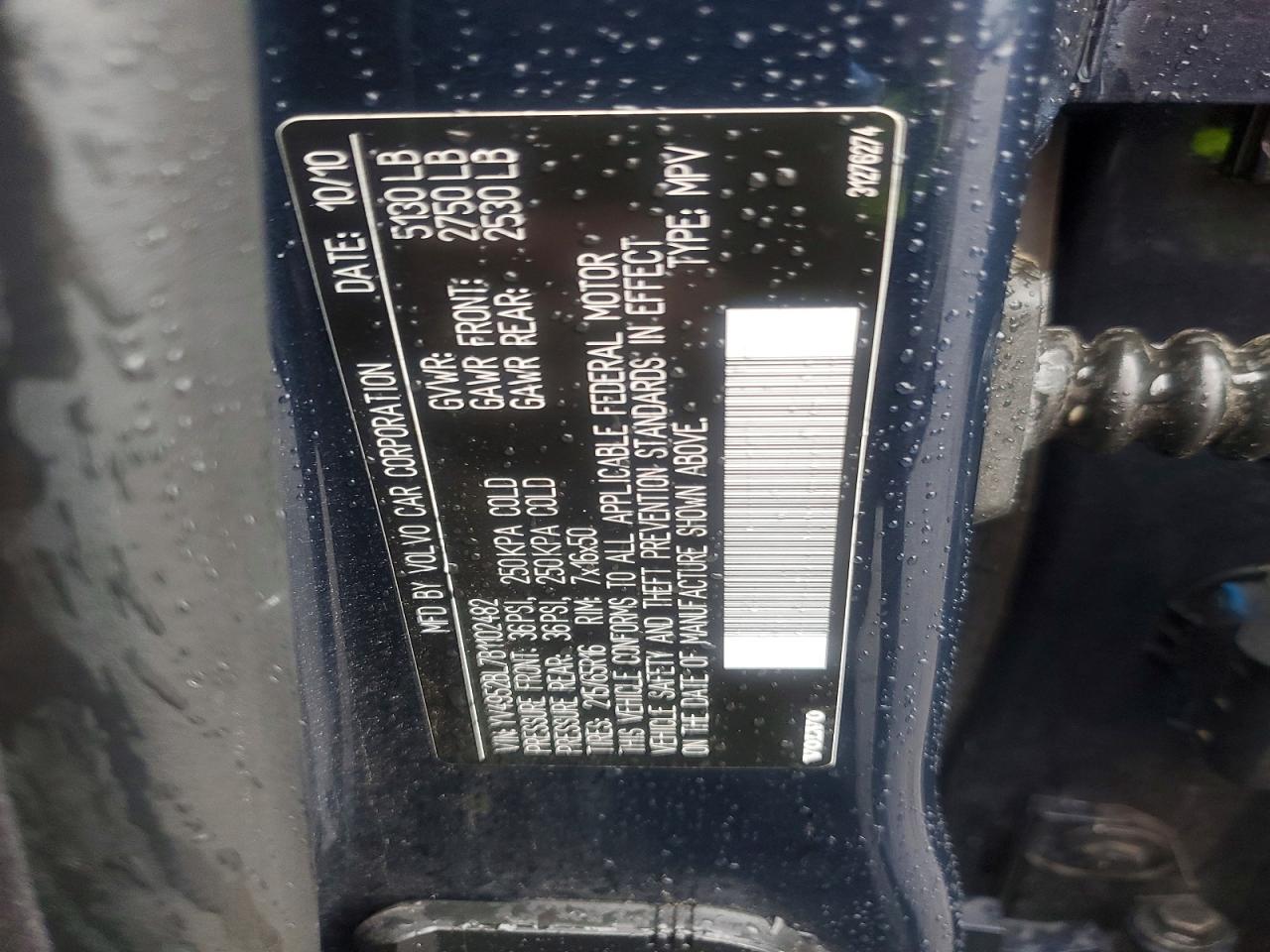 2011 Volvo Xc70 3.2 Blue vin: YV4952BL7B1102482