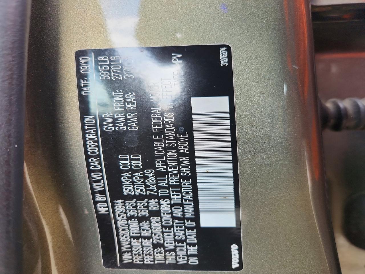 2011 Volvo Xc90 3.2 Tan vin: YV4952CY7B1579844