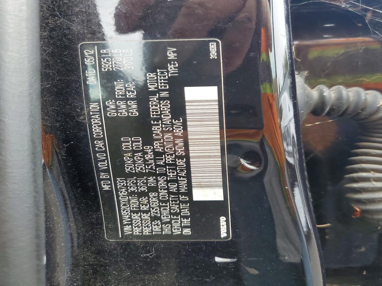 2013 Volvo Xc90 3.2 Черный vin: YV4952CYXD1647931
