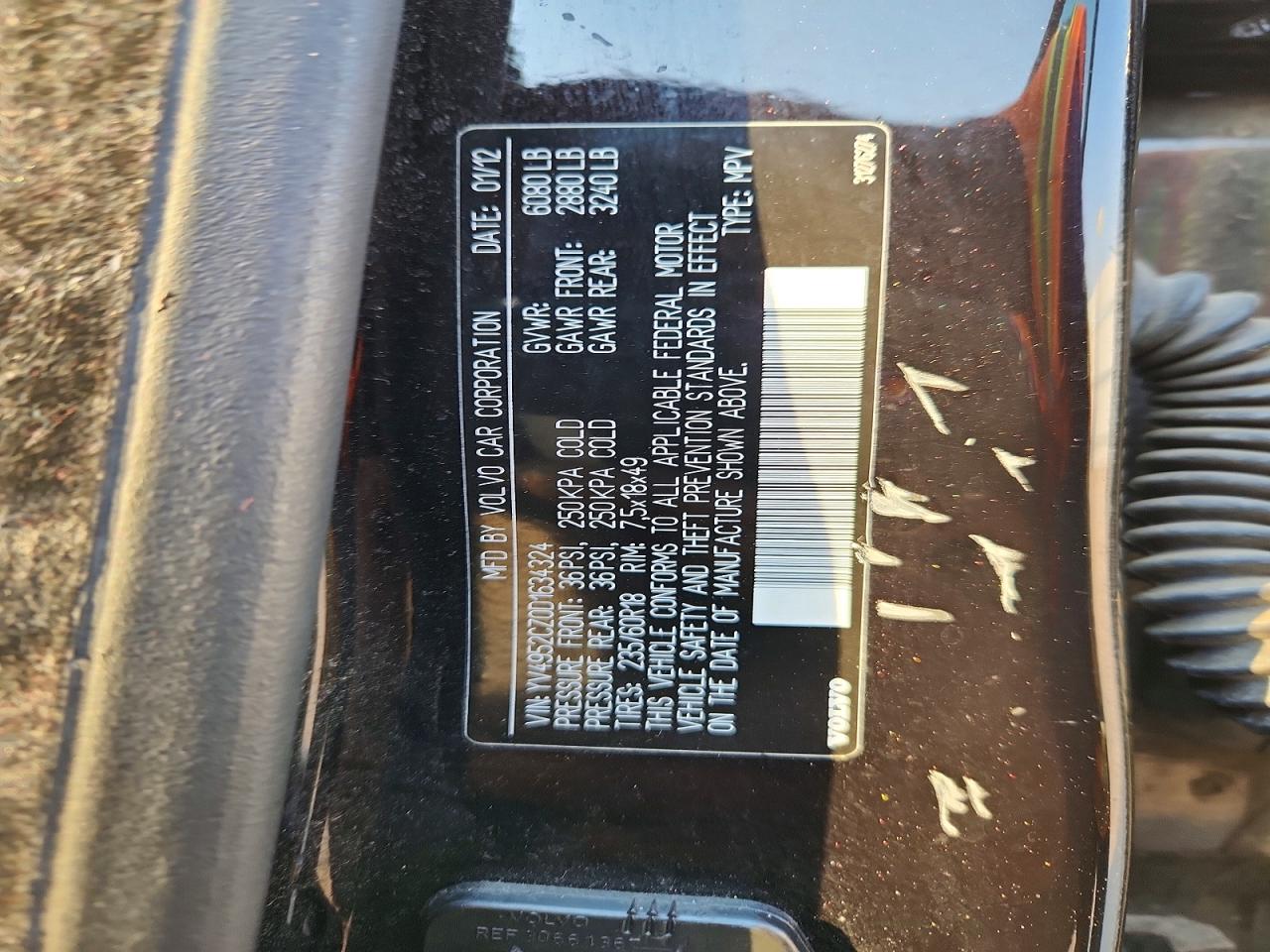 2013 Volvo Xc90 3.2 Black vin: YV4952CZ0D1634324