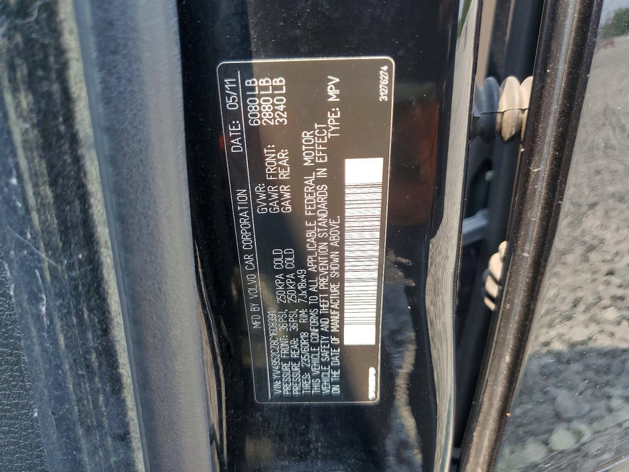 2012 Volvo Xc90 3.2 Черный vin: YV4952CZ8C1608391