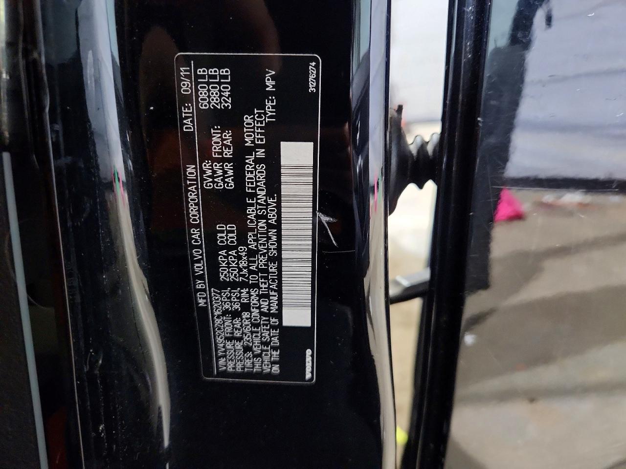 2012 Volvo Xc90 3.2 Черный vin: YV4952CZ8C1620377