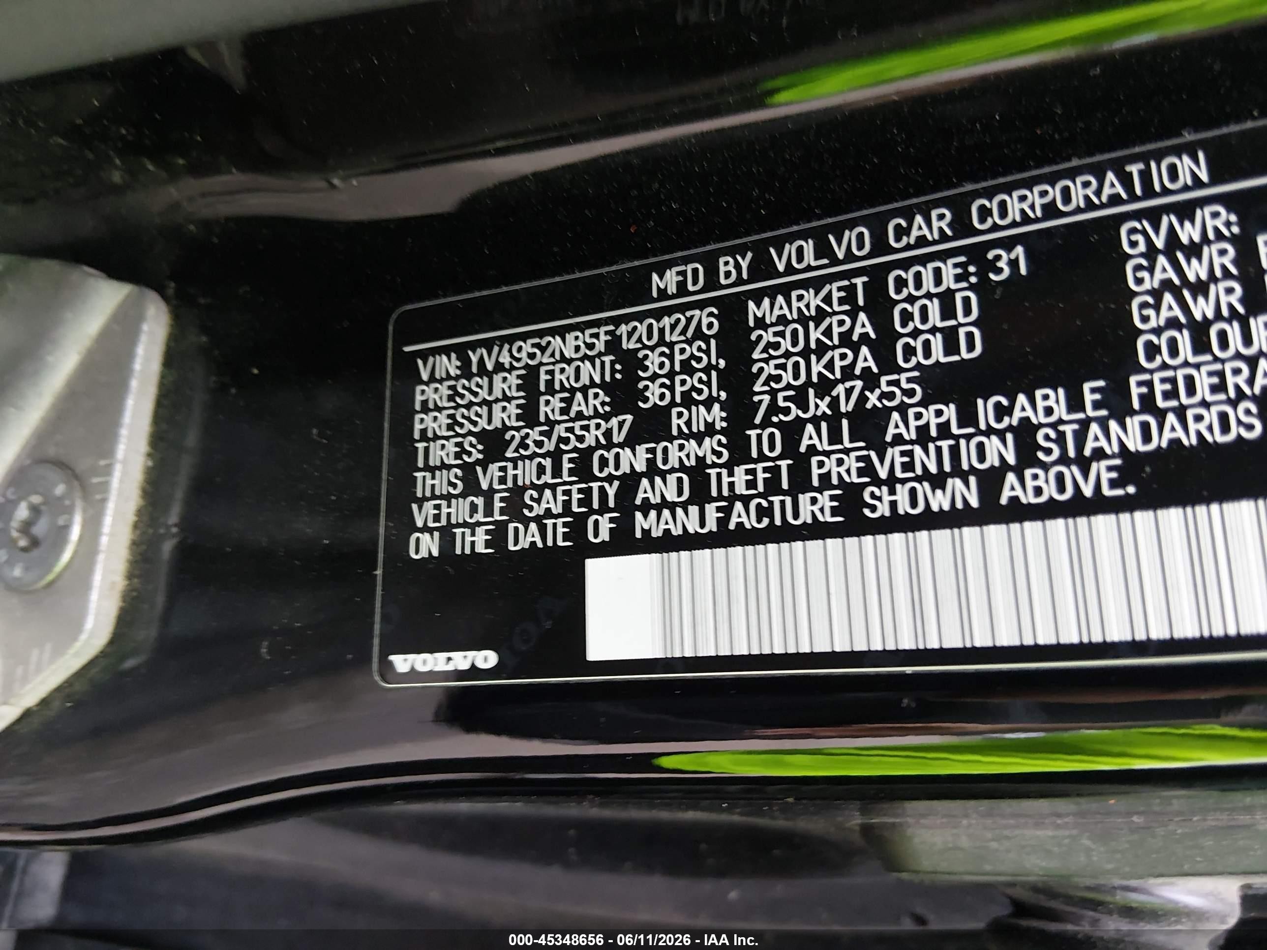 2015 Volvo Xc70 3.2 Premier Black vin: YV4952NB5F1201276