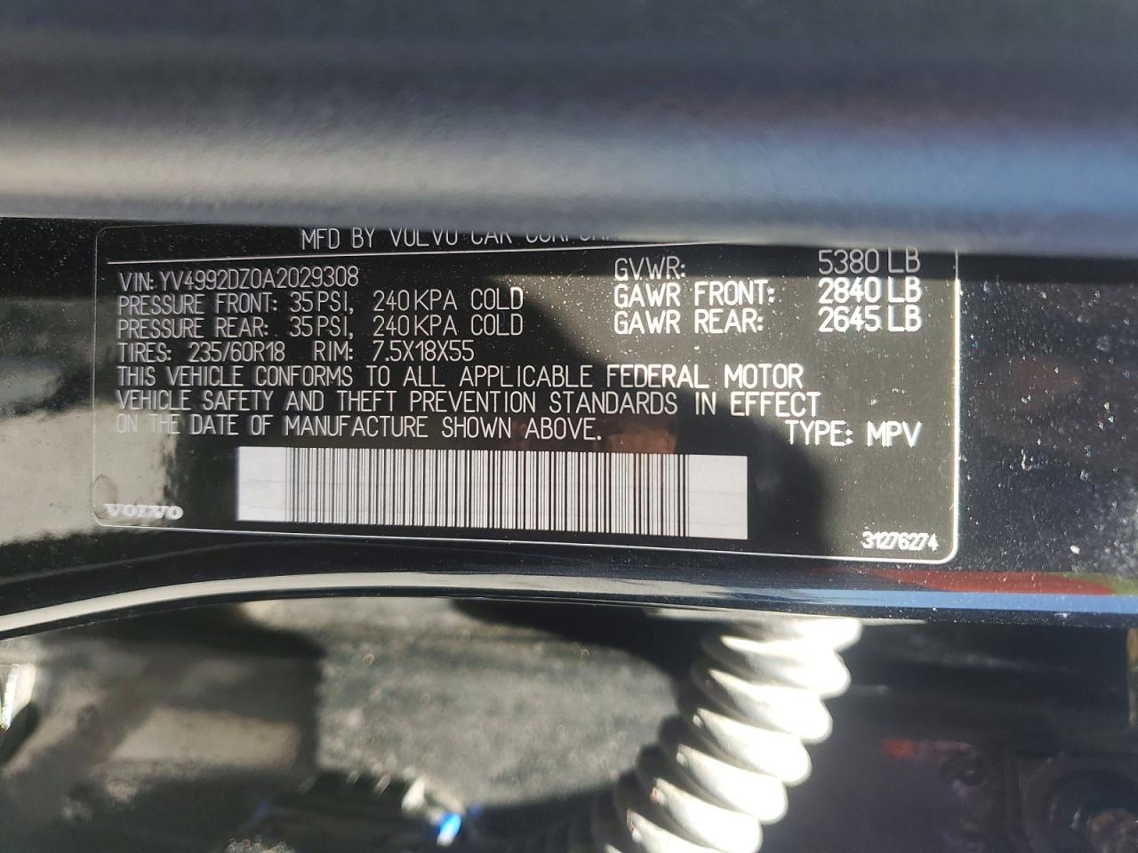 2010 Volvo Xc60 T6 Black vin: YV4992DZ0A2029308
