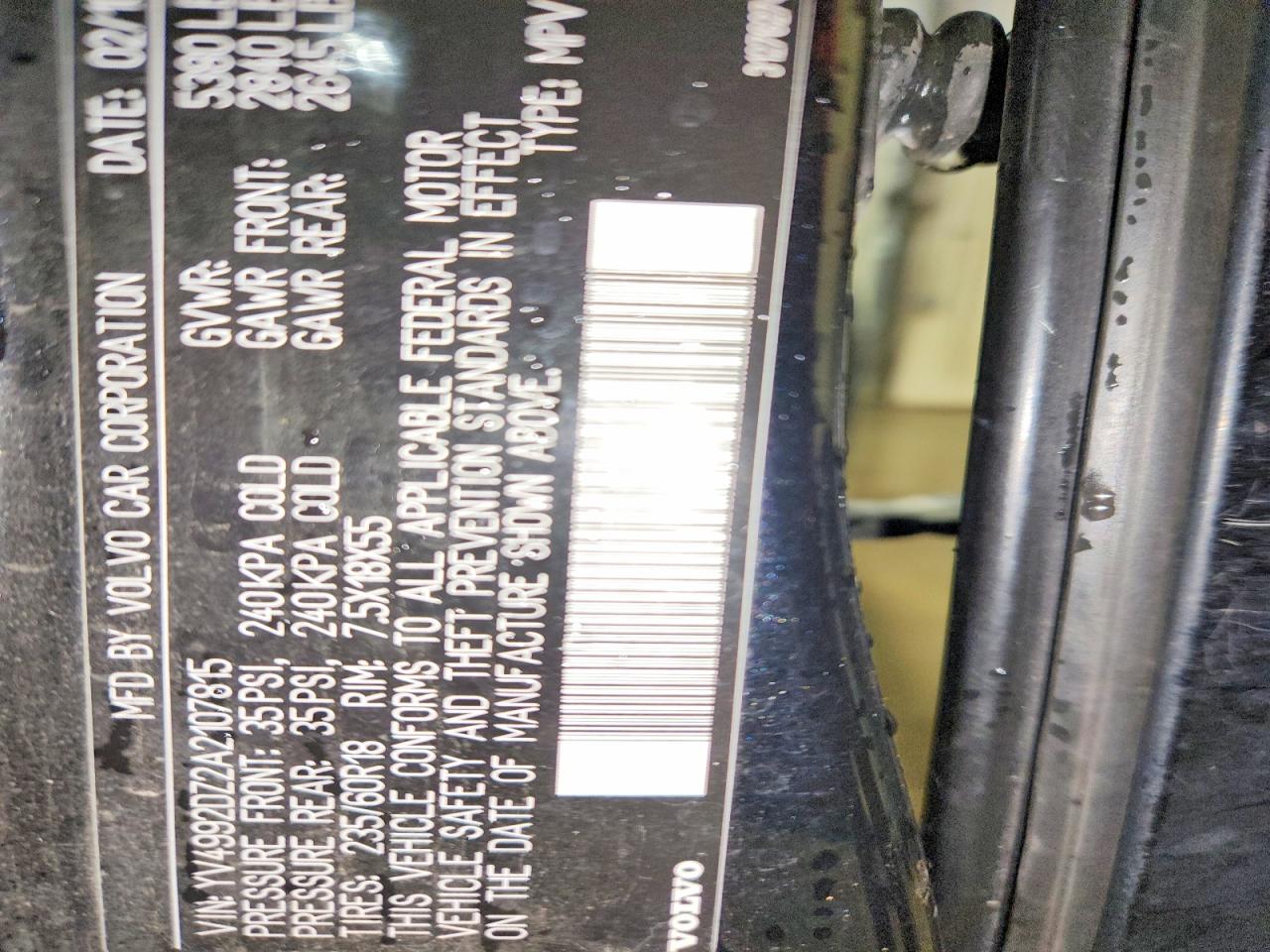 2010 Volvo Xc60 T6 Charcoal vin: YV4992DZ2A2107815