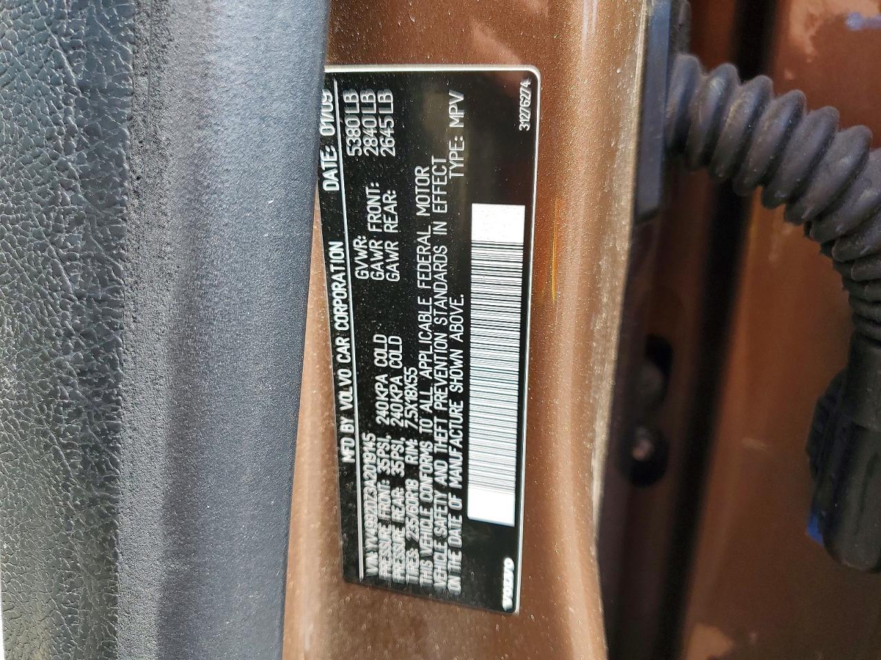 2010 Volvo Xc60 T6 Brown vin: YV4992DZ3A2019145