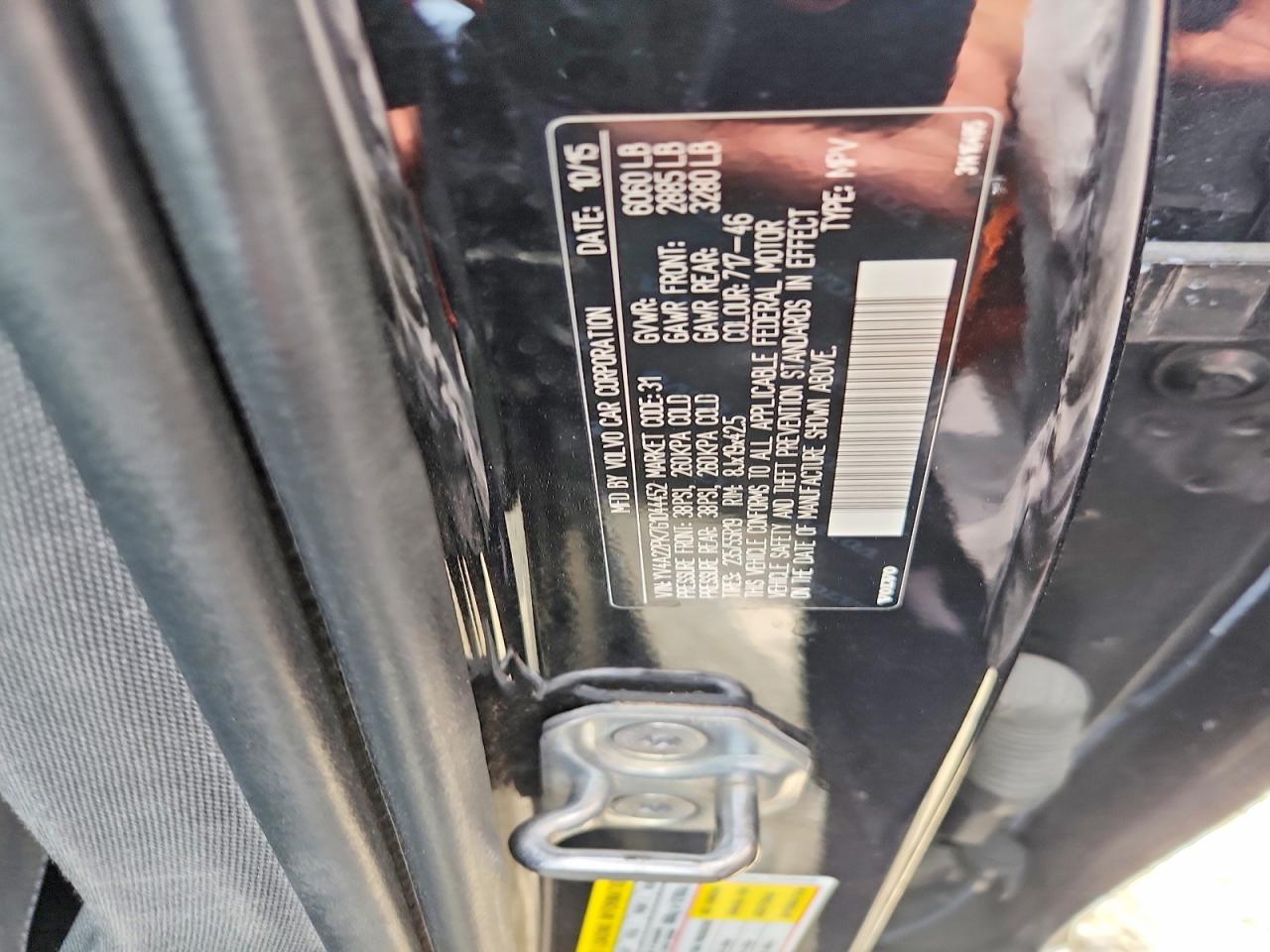 2016 Volvo Xc90 T6 Черный vin: YV4A22PK7G1044452