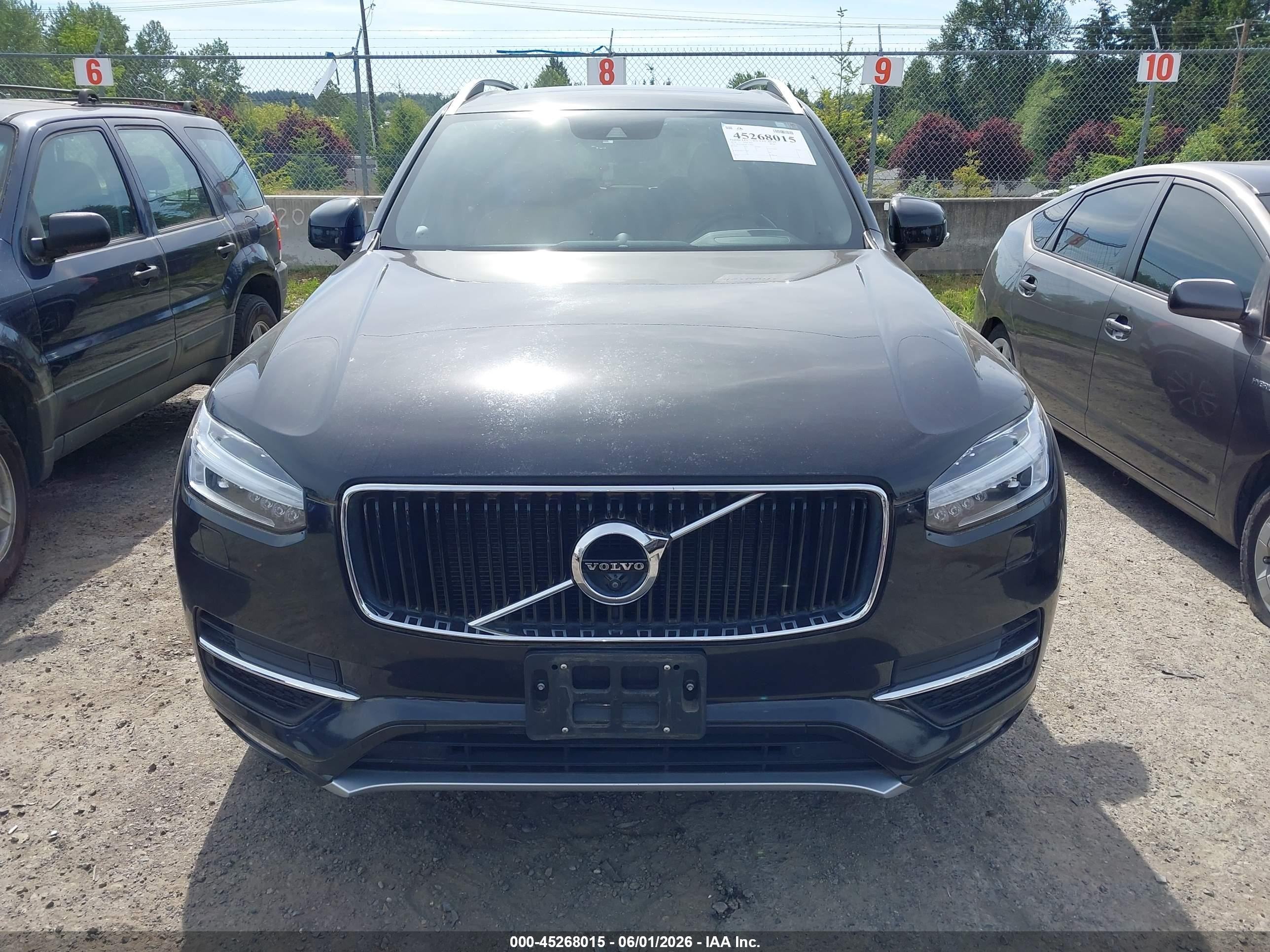 2018 Volvo Xc90 T6 Momentum Черный vin: YV4A22PK8J1327062