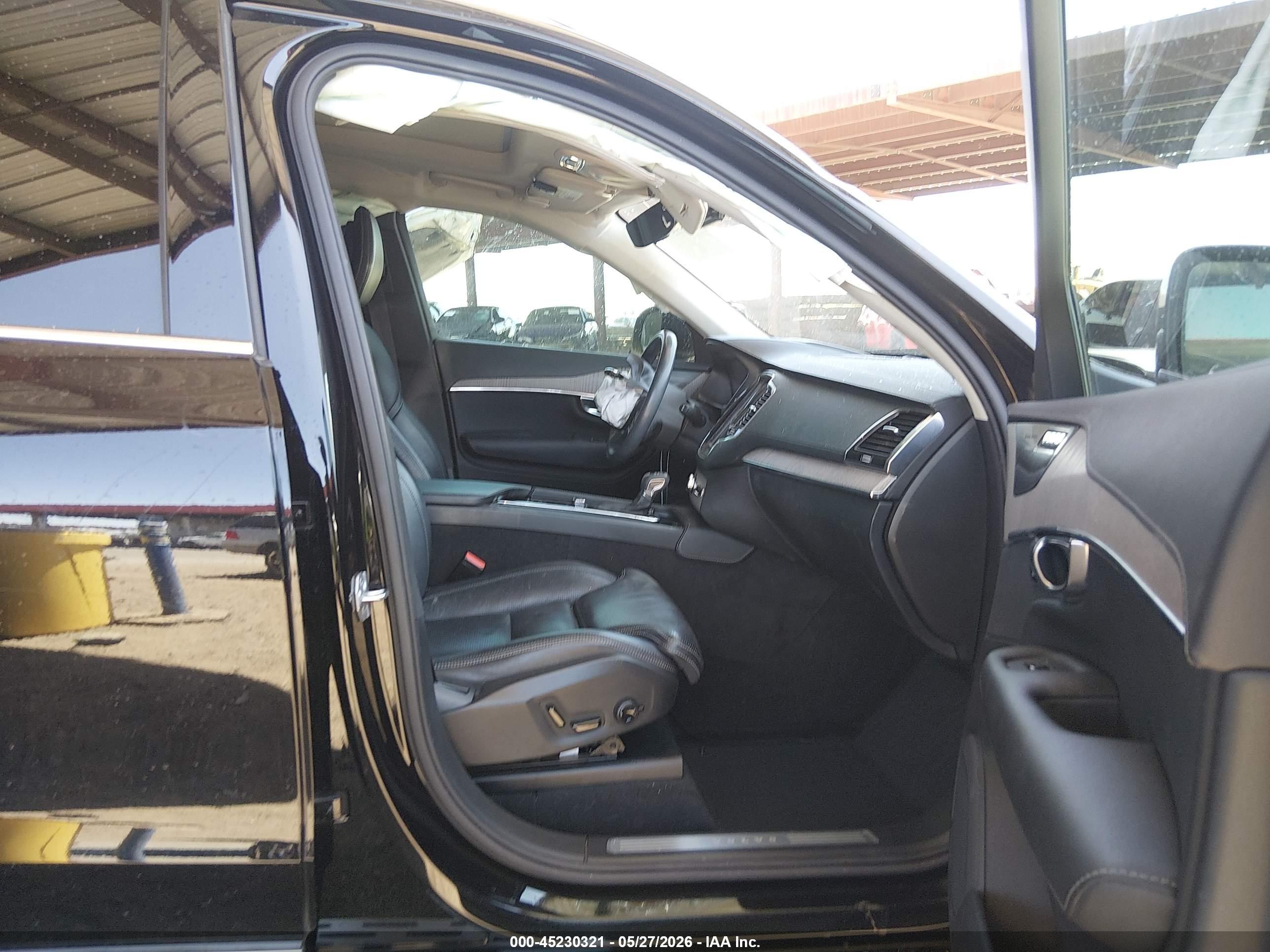 2021 Volvo Xc90 T6 Inscription 7 Passenger Black vin: YV4A22PL7M1734934
