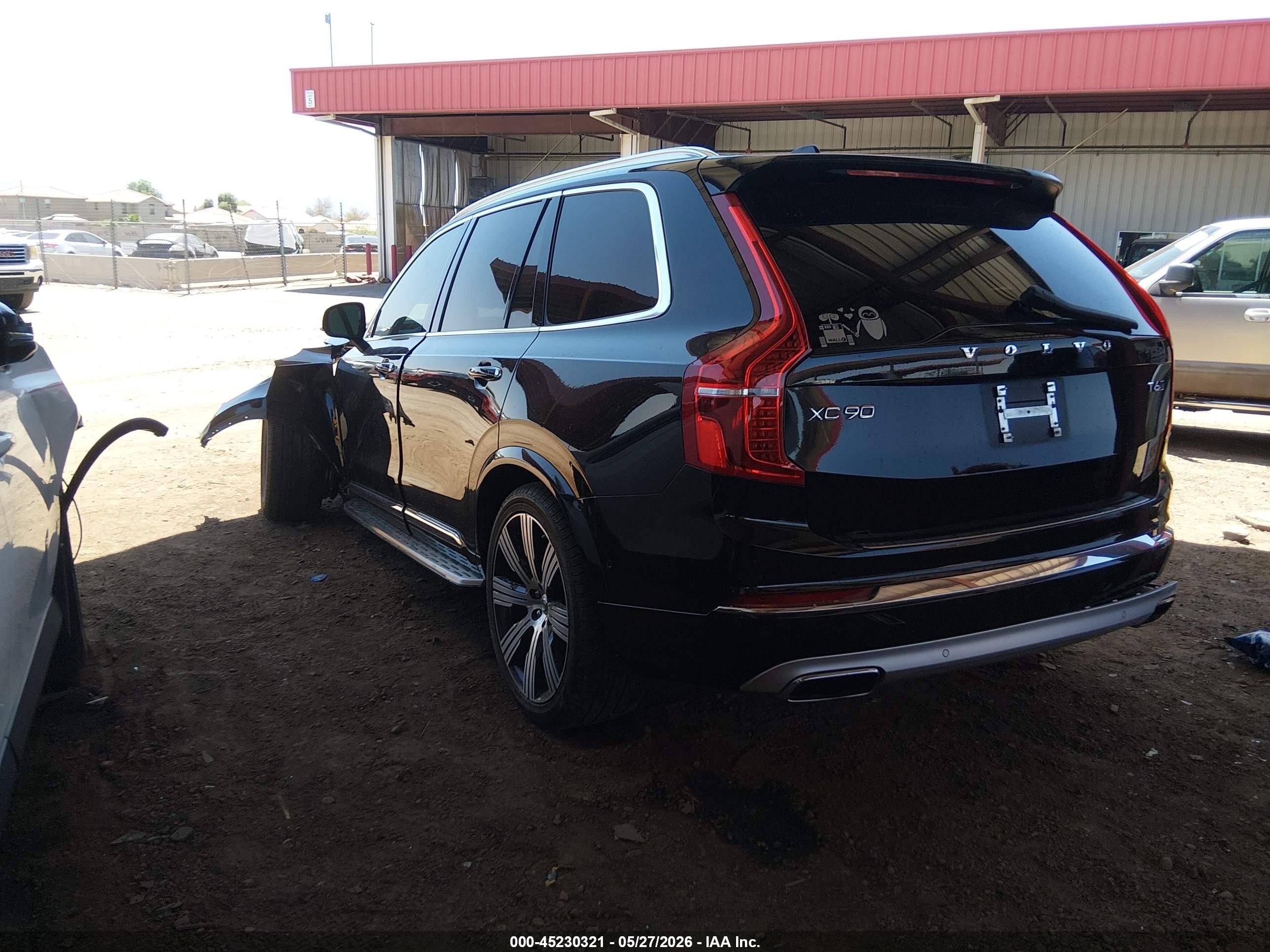 2021 Volvo Xc90 T6 Inscription 7 Passenger Black vin: YV4A22PL7M1734934
