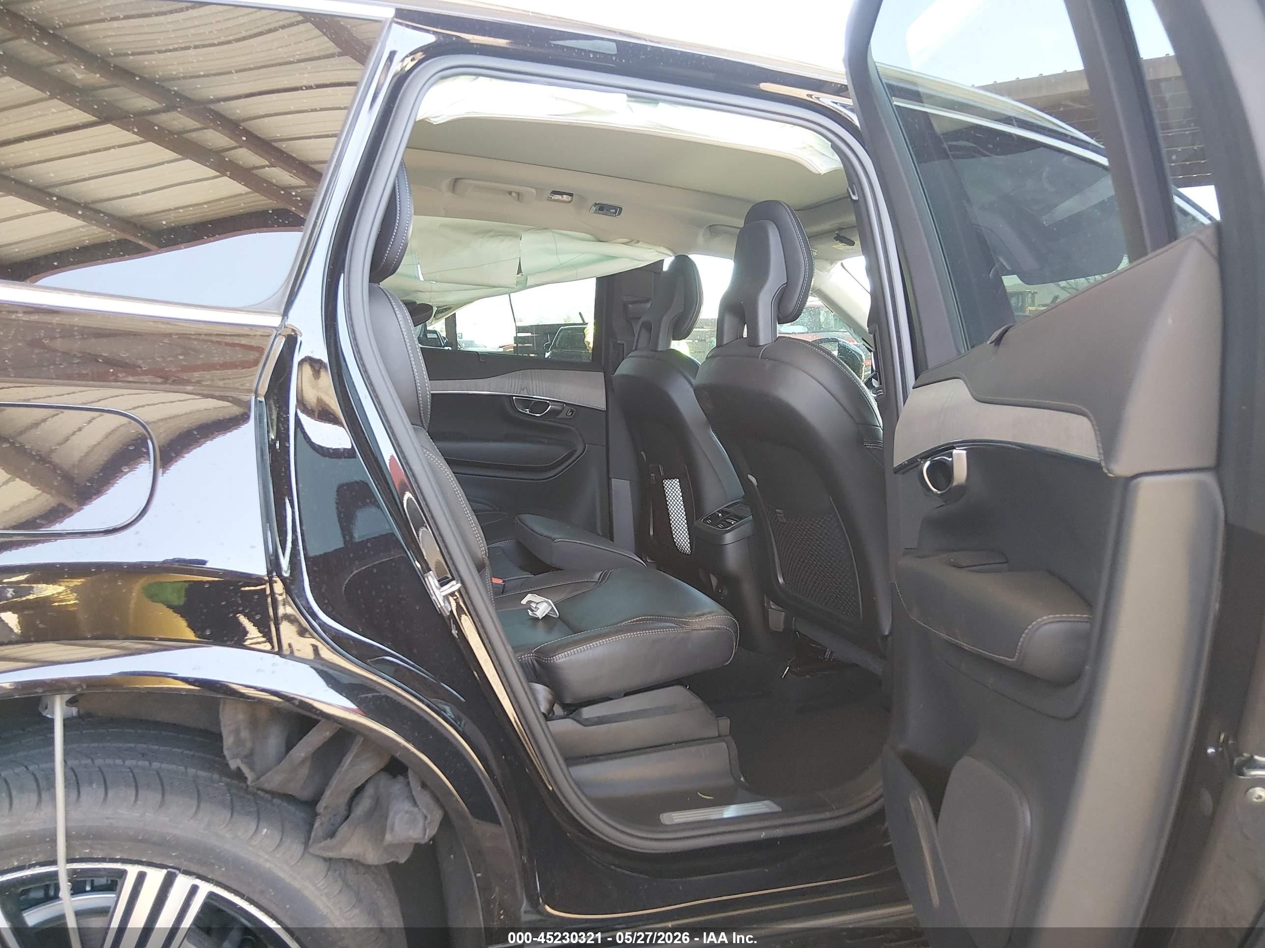 2021 Volvo Xc90 T6 Inscription 7 Passenger Black vin: YV4A22PL7M1734934