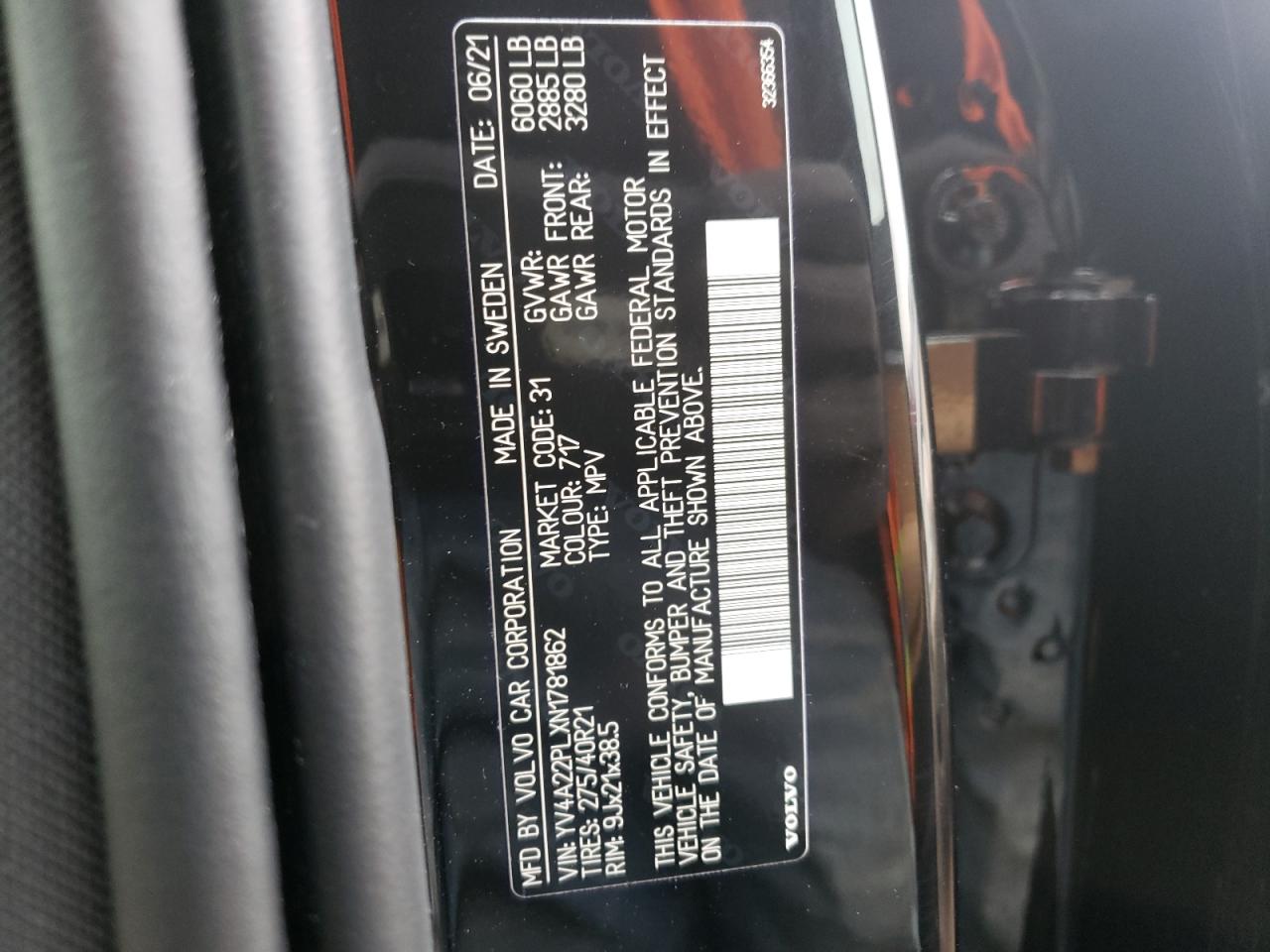2022 Volvo Xc90 T6 Inscription Black vin: YV4A22PLXN1781862
