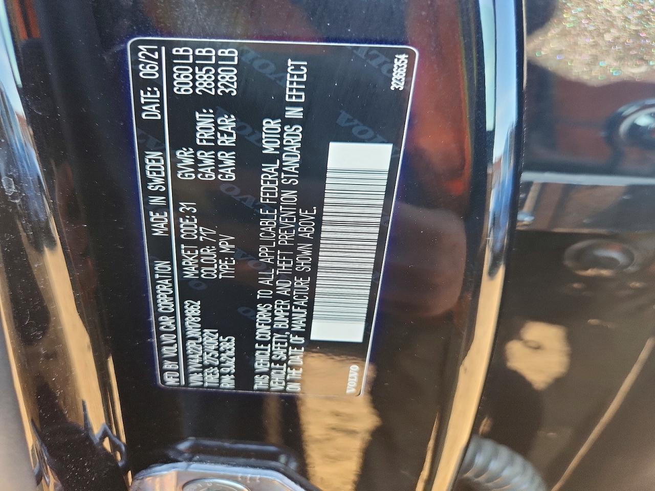 2022 Volvo Xc90 T6 Inscription Black vin: YV4A22PLXN1781862