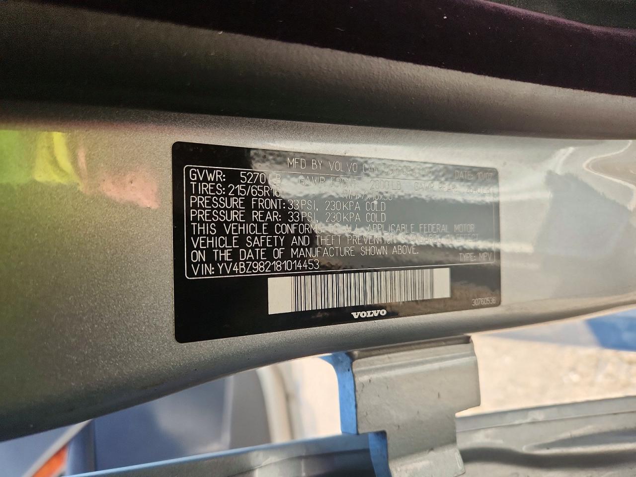 2008 Volvo Xc70 Silver vin: YV4BZ982181014453