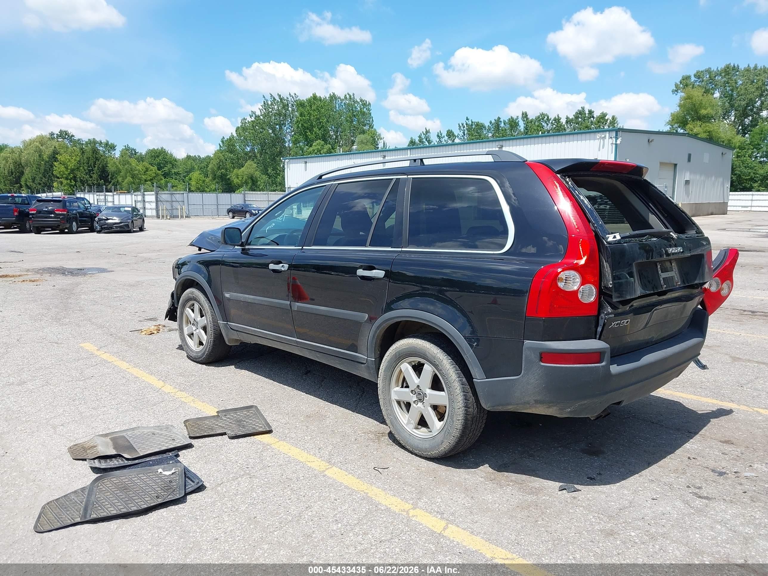 2006 Volvo Xc90 2.5t Black vin: YV4CM592661262317