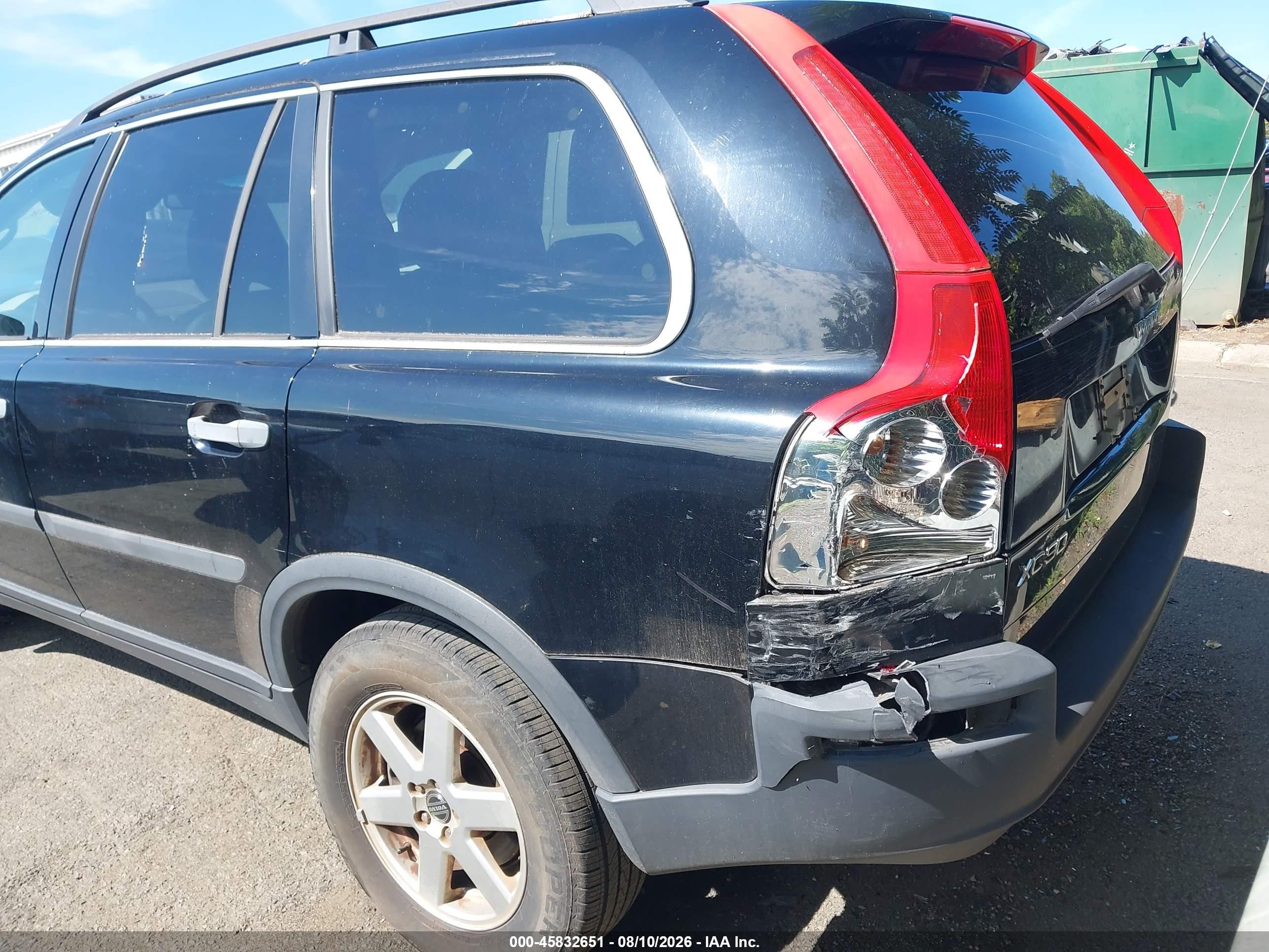 2006 Volvo Xc90 2.5t Black vin: YV4CN592561242797