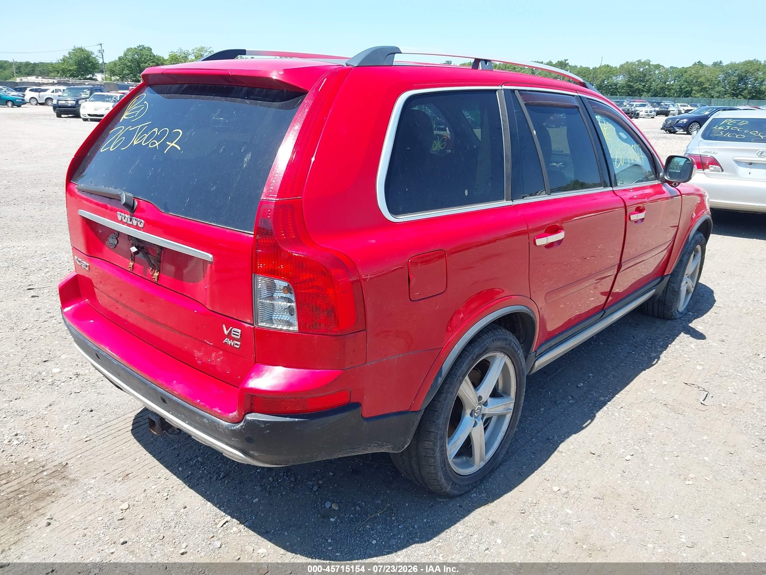 2008 Volvo Xc90 V8 Sport Red vin: YV4CT852981458250