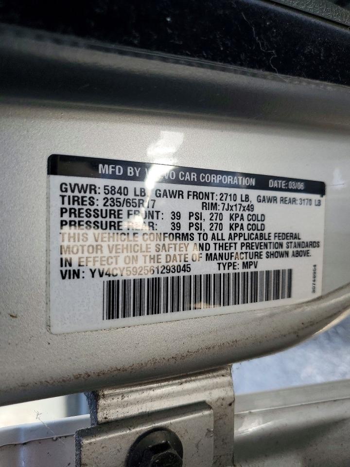 2006 Volvo Xc90 Silver vin: YV4CY592561293045