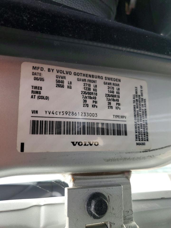 2006 Volvo Xc90 Silver vin: YV4CY592861233003