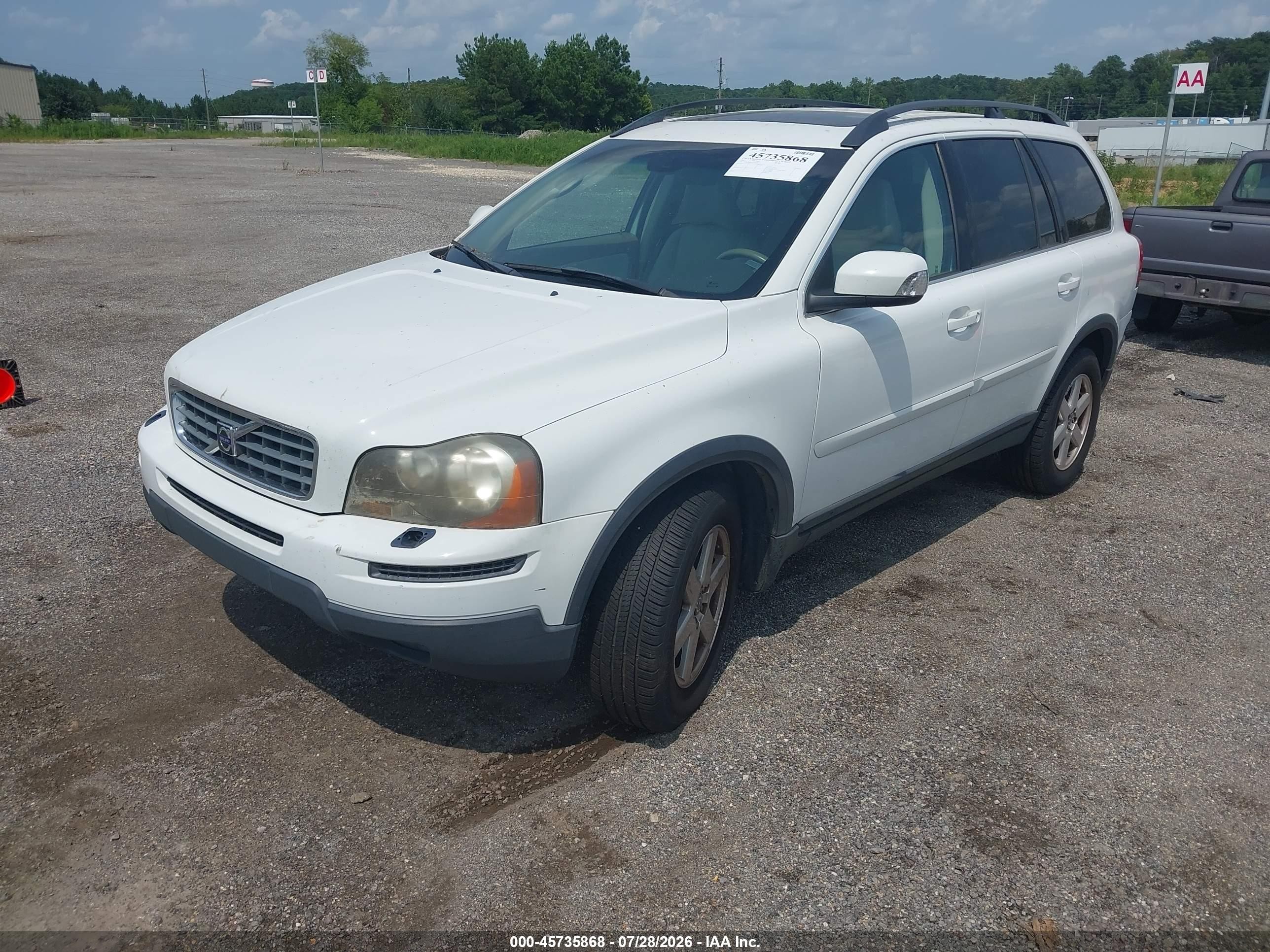 2007 Volvo Xc90 3.2 White vin: YV4CY982971346372