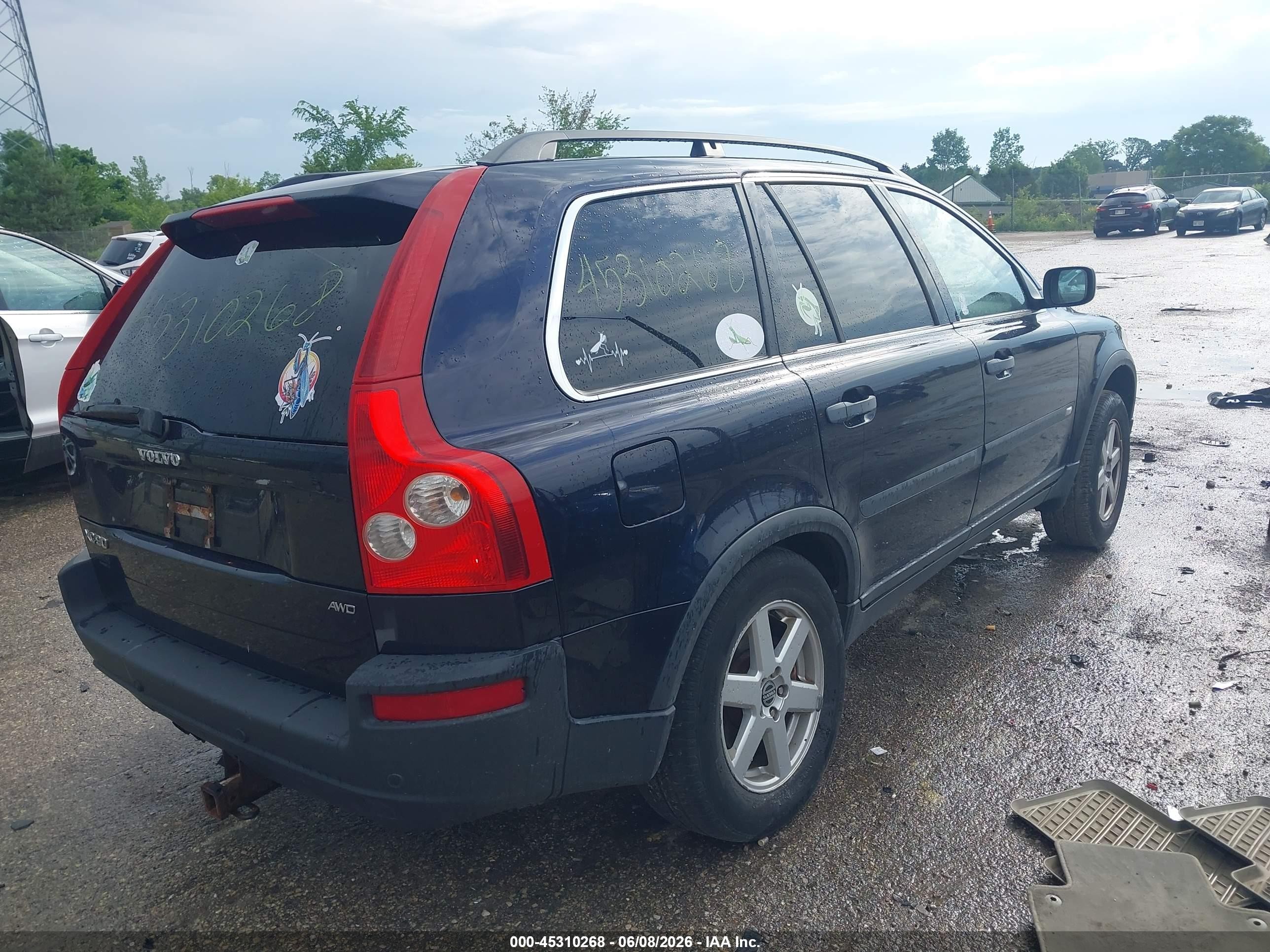 2006 Volvo Xc90 2.5t Blue vin: YV4CZ592461235571