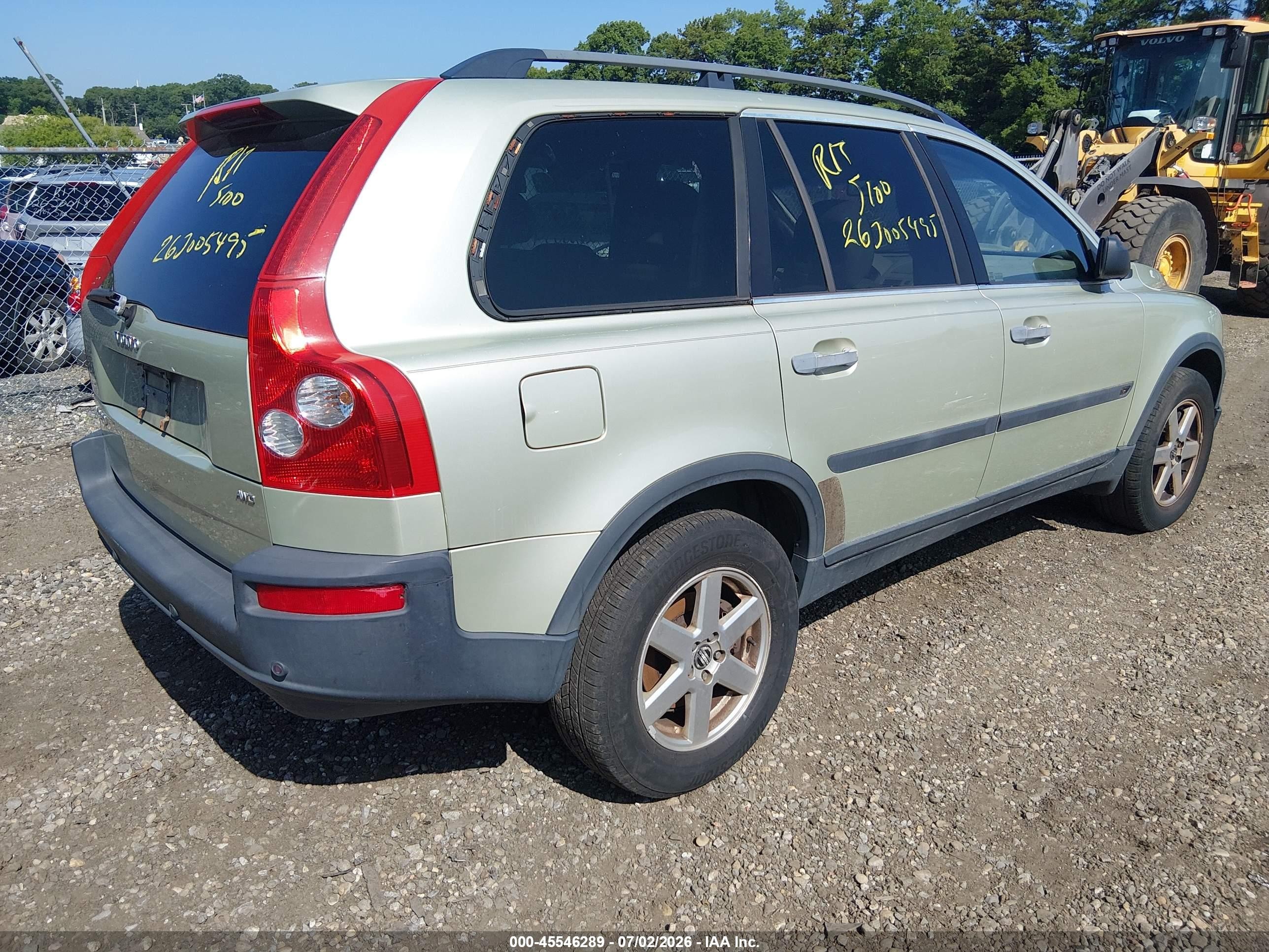 2006 Volvo Xc90 2.5t Gray vin: YV4CZ592561275450