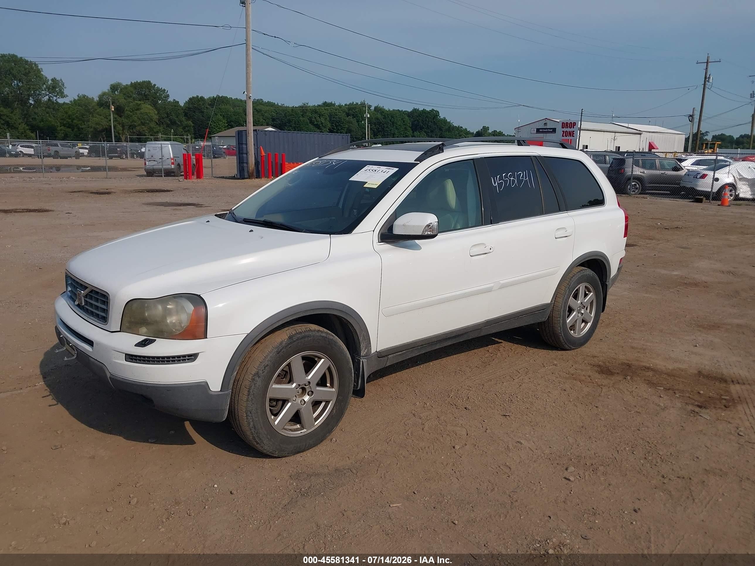 2007 Volvo Xc90 3.2 White vin: YV4CZ982971374301