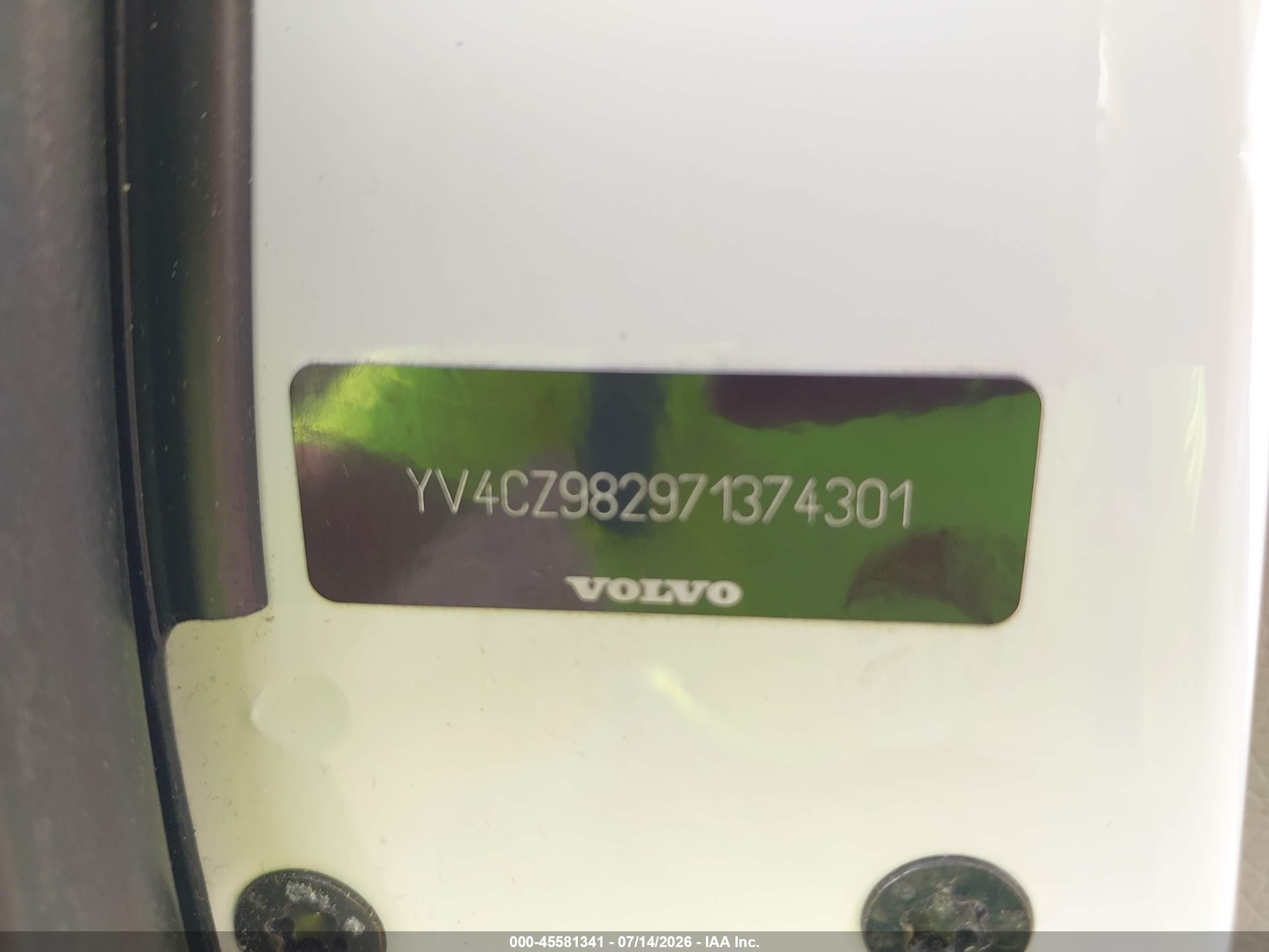 2007 Volvo Xc90 3.2 White vin: YV4CZ982971374301