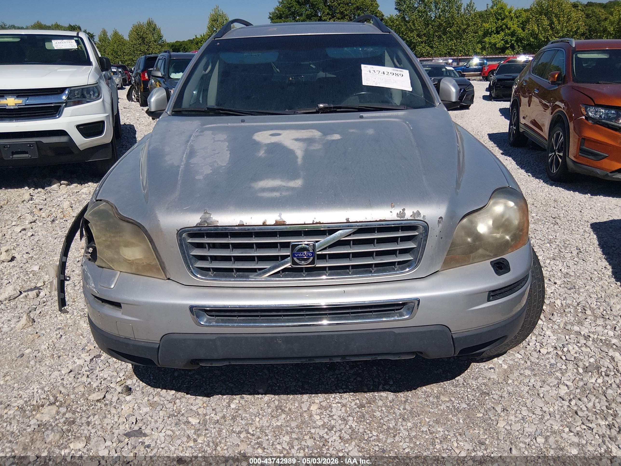 2007 Volvo Xc90 3.2 Silver vin: YV4CZ982X71395321