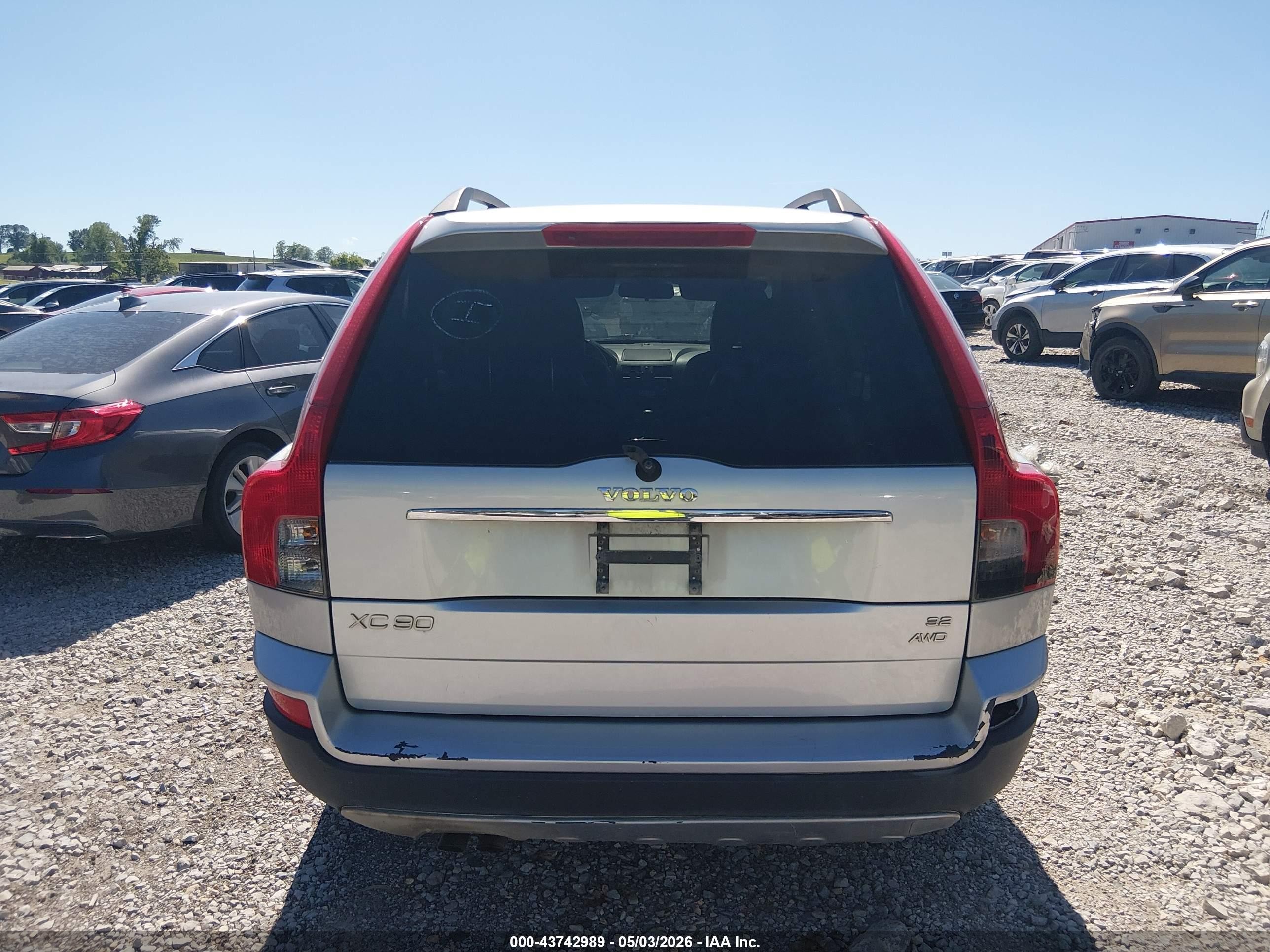 2007 Volvo Xc90 3.2 Silver vin: YV4CZ982X71395321