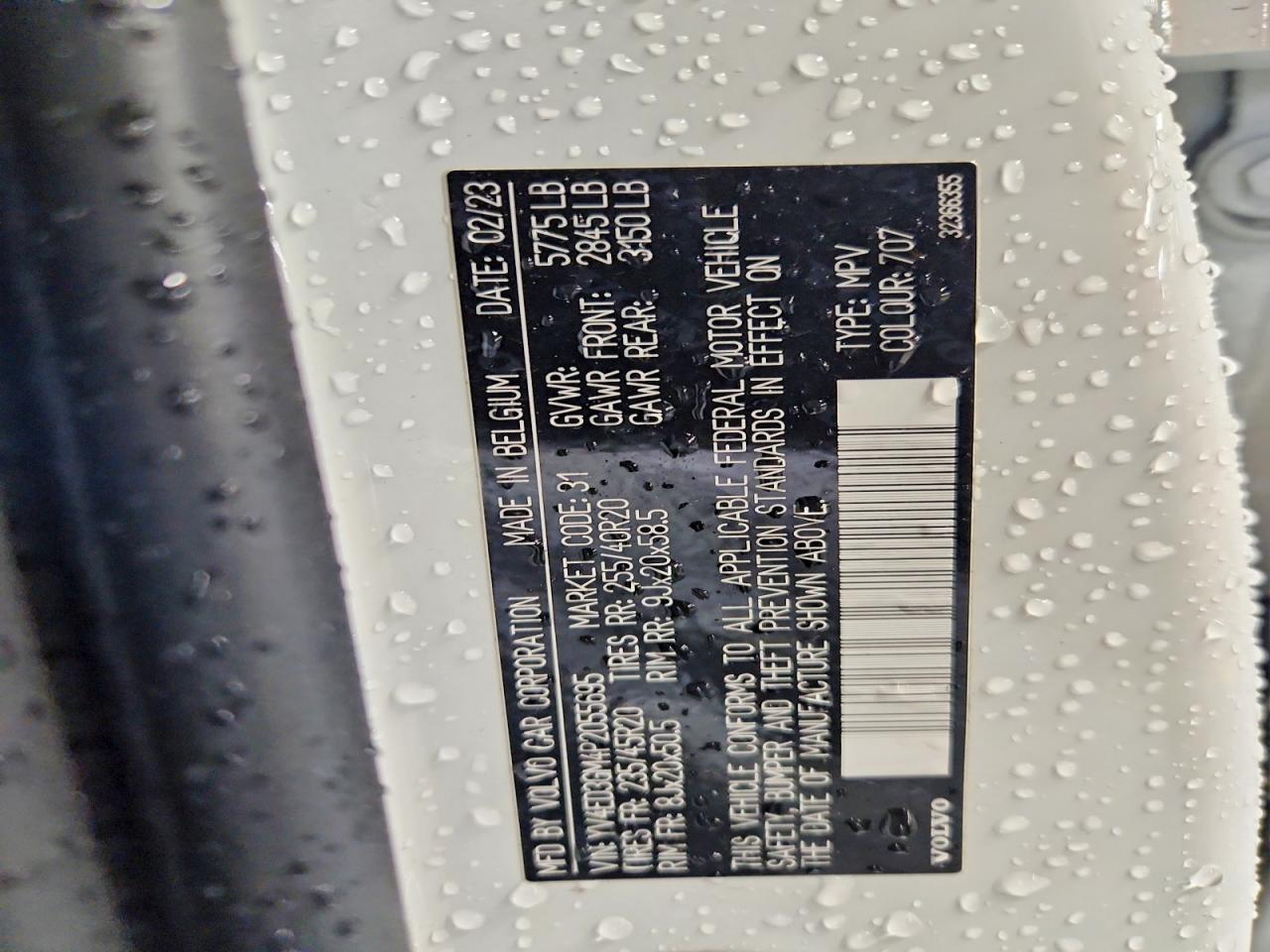 2023 Volvo C40 Recharge Ultimate White vin: YV4ED3GM4P2055695