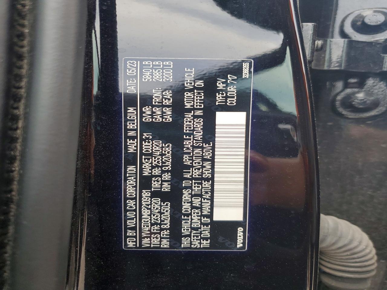 2023 Volvo Xc40 Recharge Ultimate Black vin: YV4ED3UM8P2109181