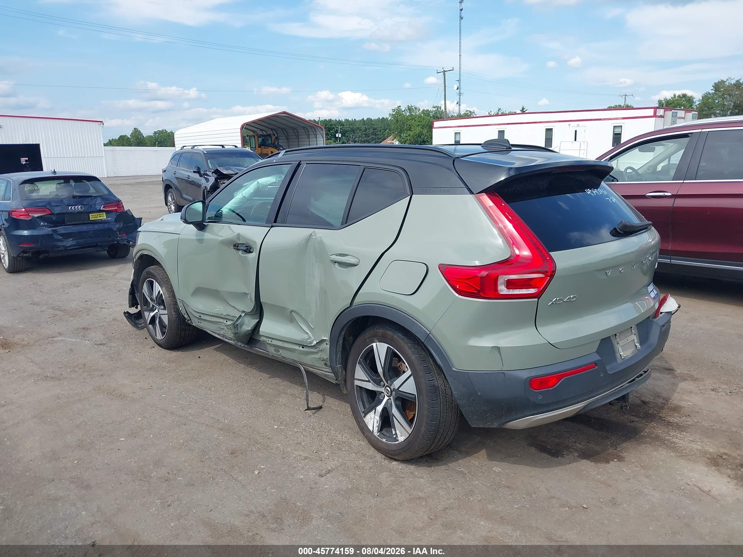 2021 Volvo Xc40 Recharge Pure Electric P8 Зеленый vin: YV4ED3UR0M2553744