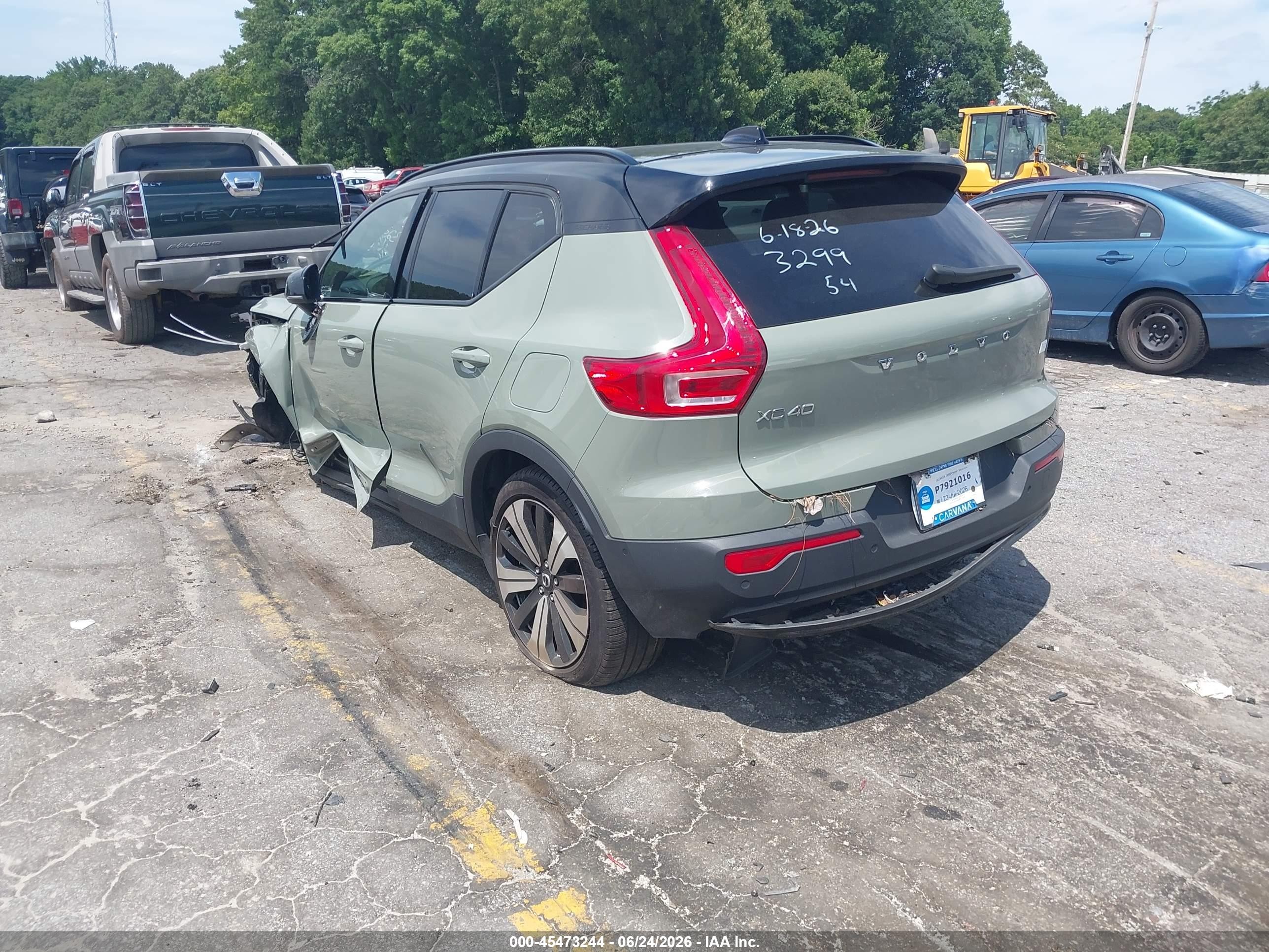 2023 Volvo Xc40 Recharge Pure Electric Twin Plus Gray vin: YV4ED3UW3P2963299
